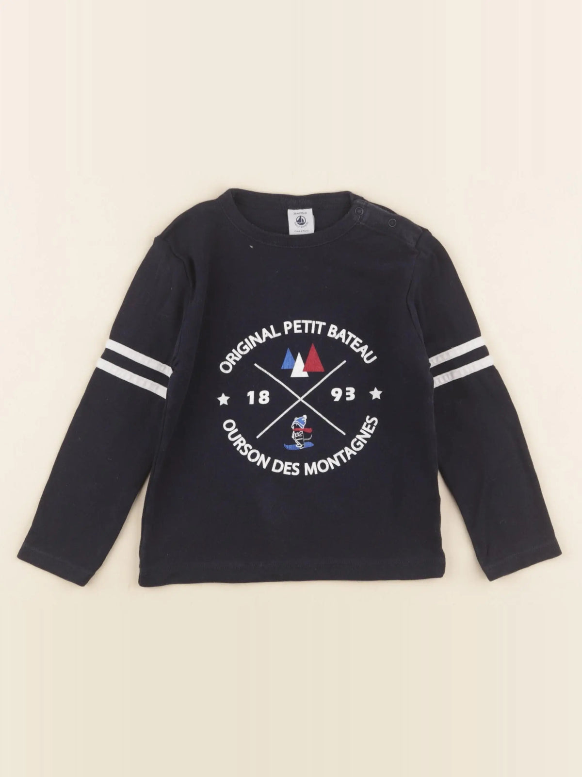 Petit Bateau - tee-shirt bleu - 36 mois