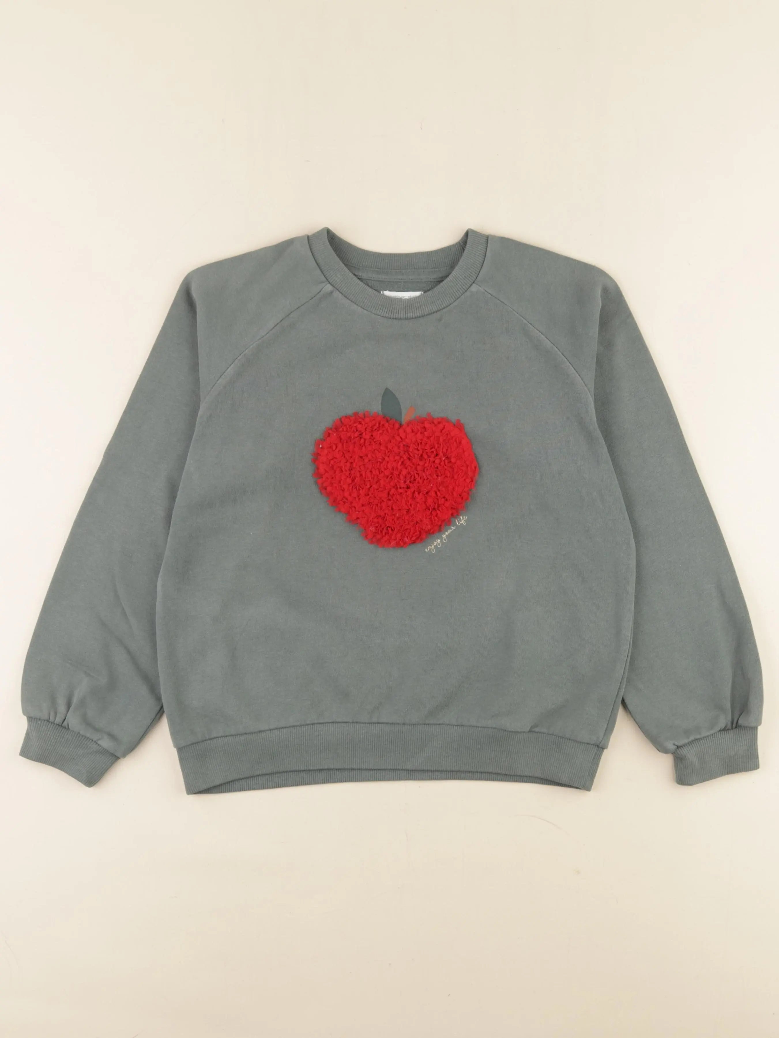 Vertbaudet - sweat vert - 10 ans