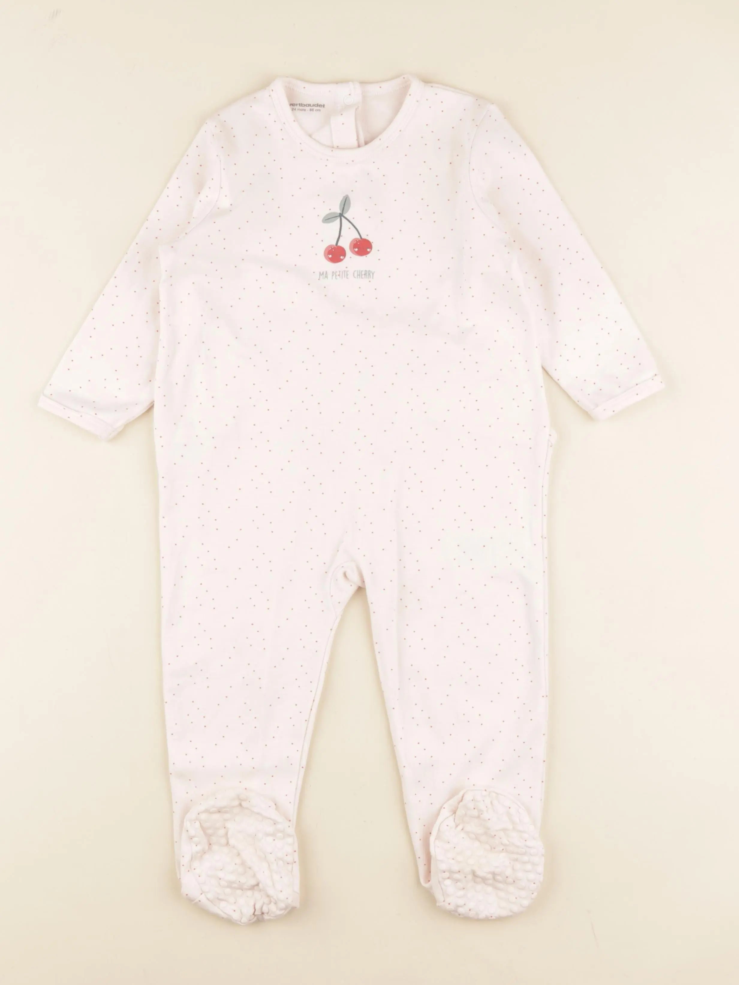 Vertbaudet - pyjama coton rose - 24 mois