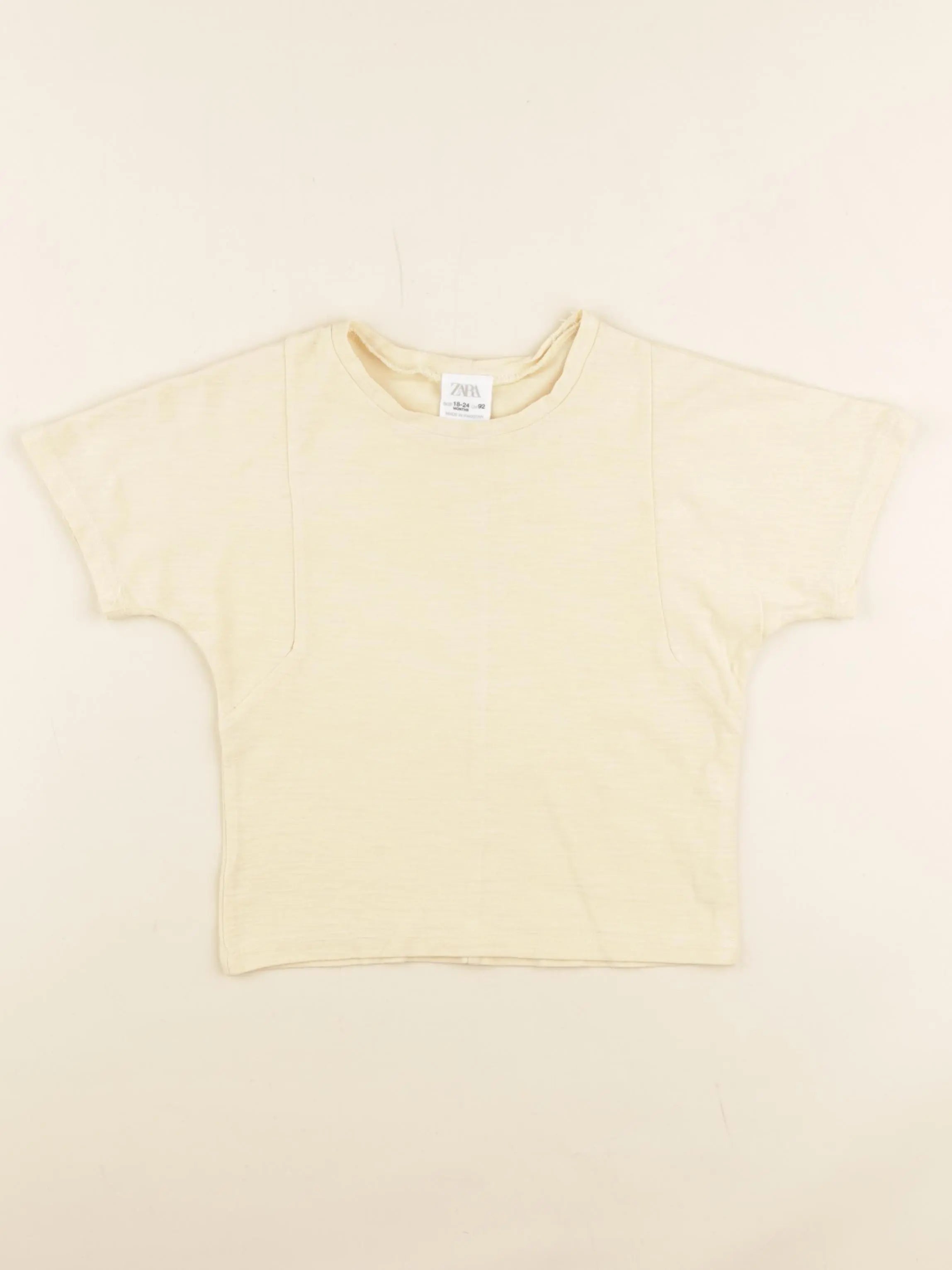 Zara - tee-shirt jaune - 18/24 mois