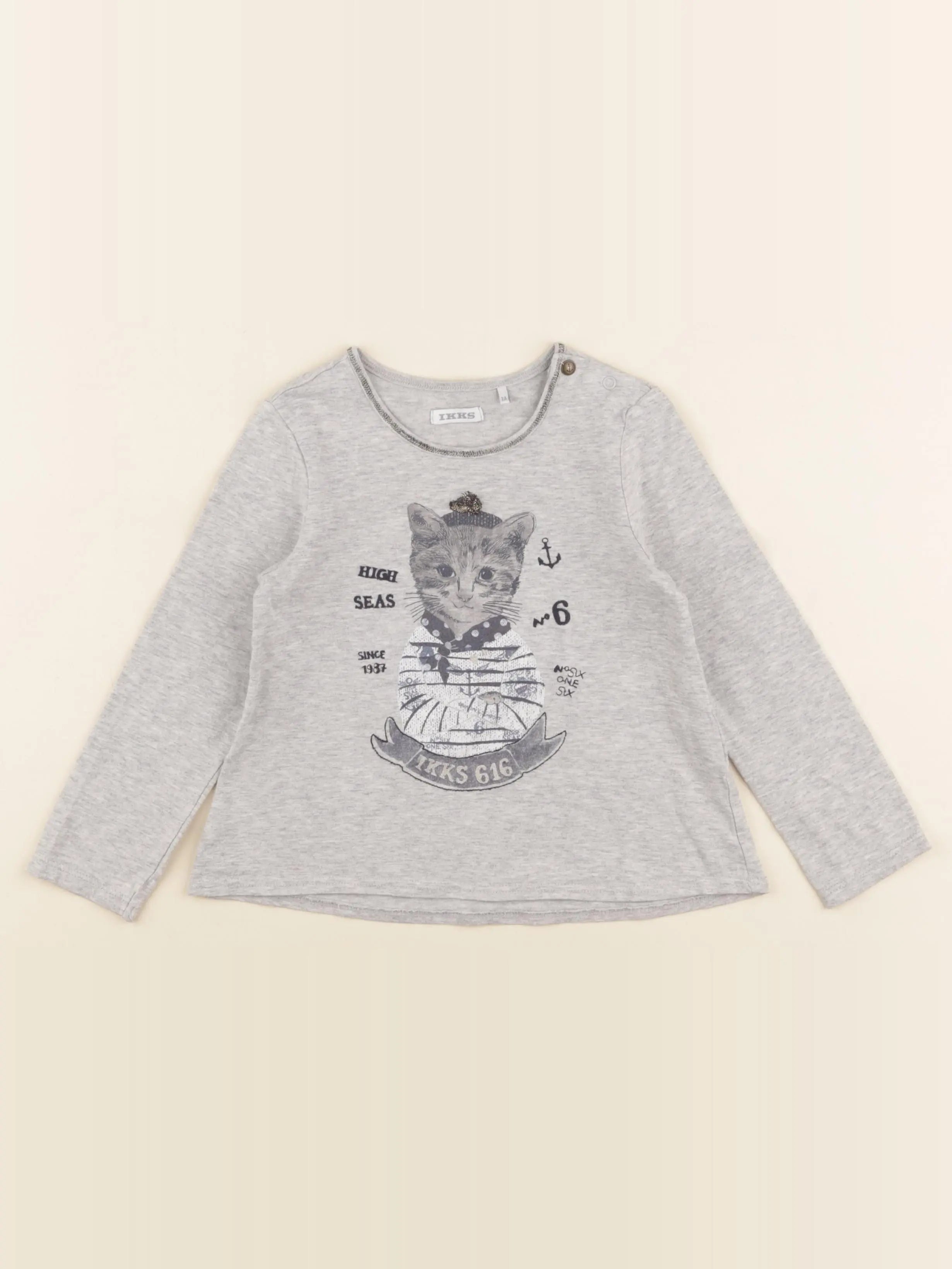 IKKS - tee-shirt gris - 3 ans