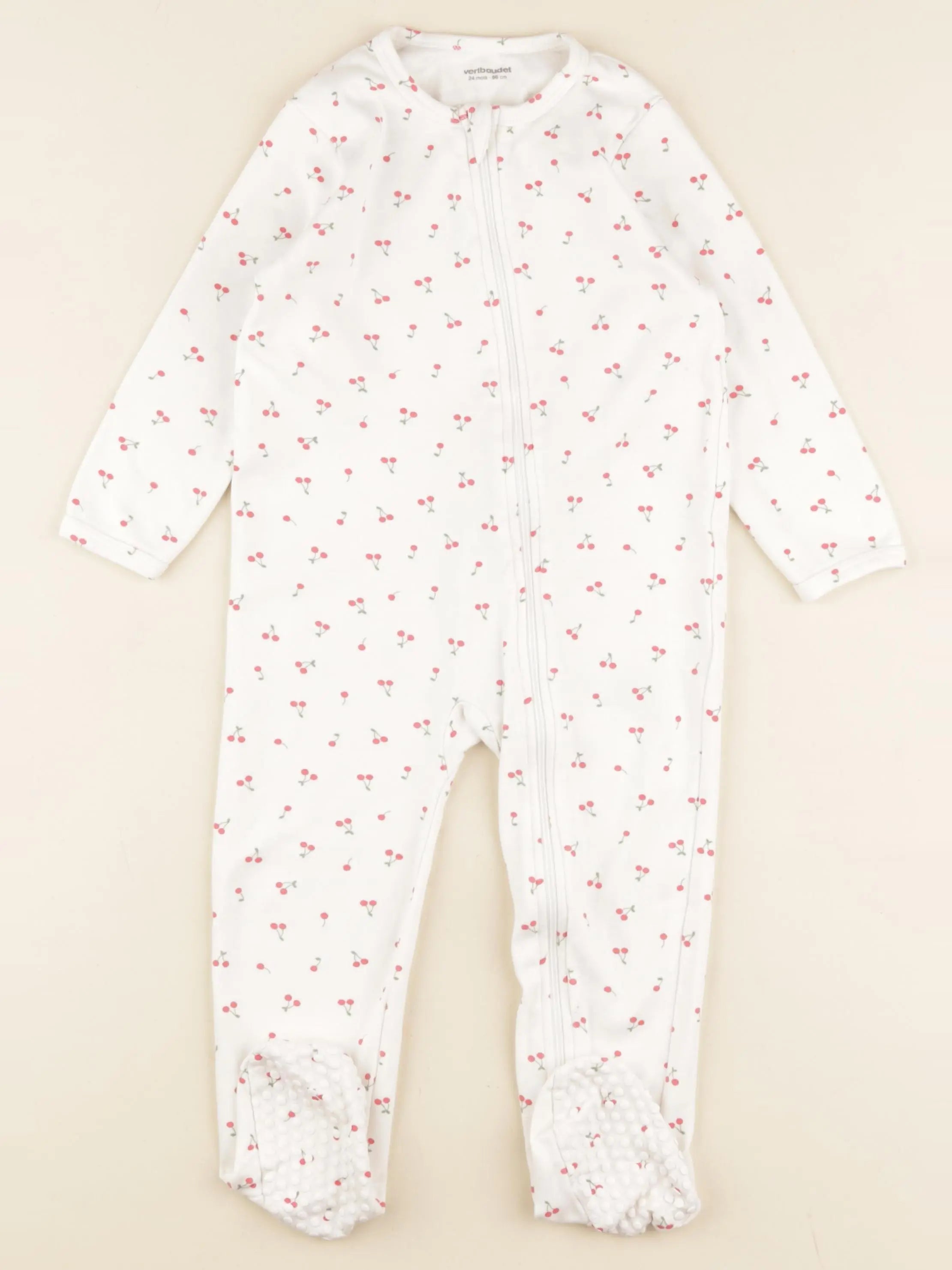 Vertbaudet - pyjama coton blanc - 24 mois
