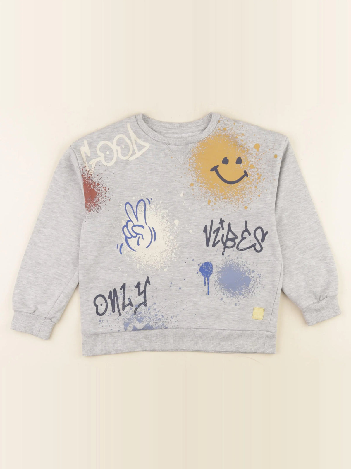 Vertbaudet - sweat gris - 6 ans