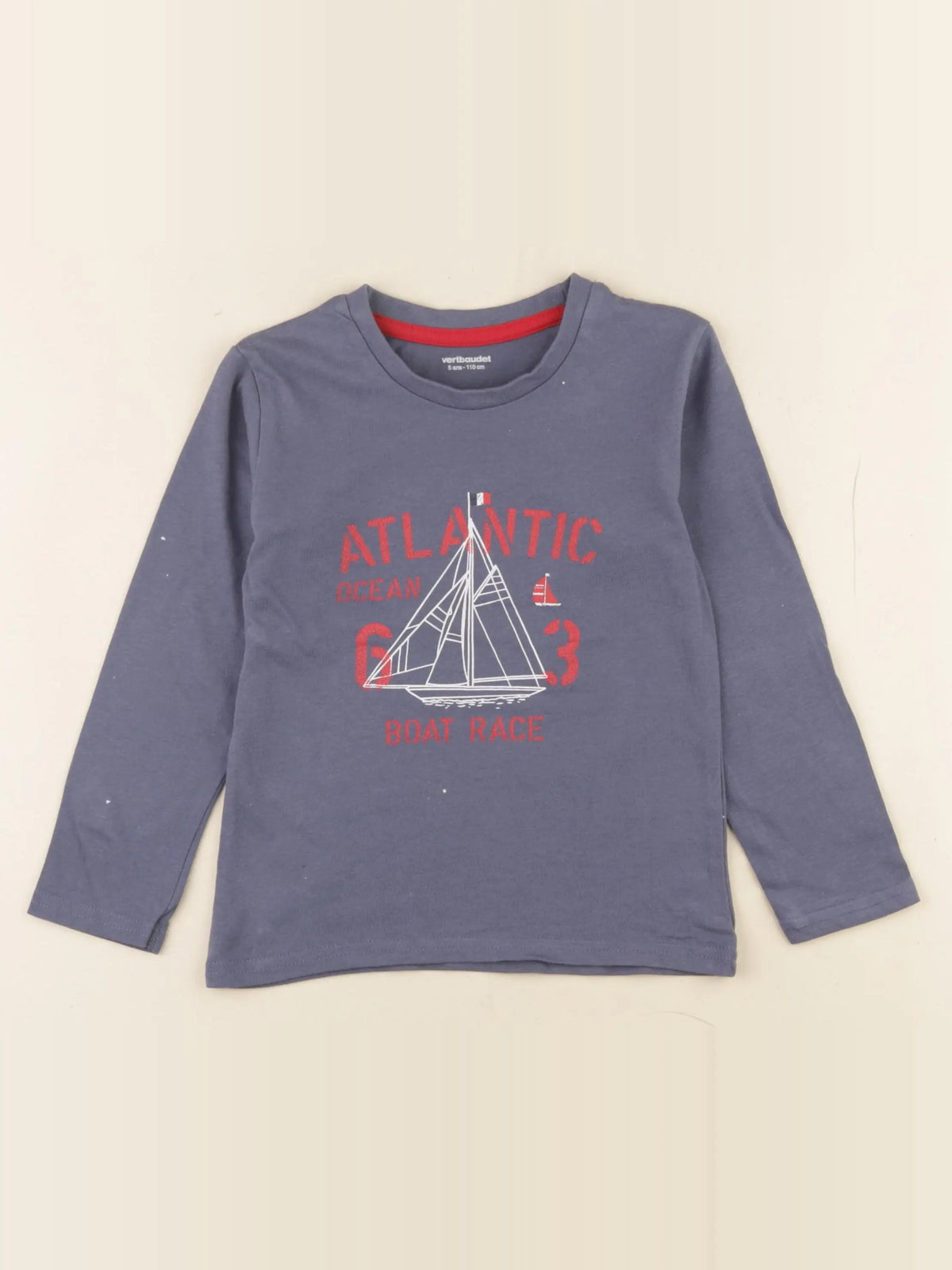 Vertbaudet - tee-shirt bleu - 5 ans