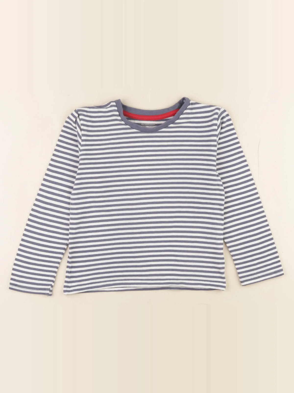 Vertbaudet - tee-shirt bleu, blanc - 5 ans