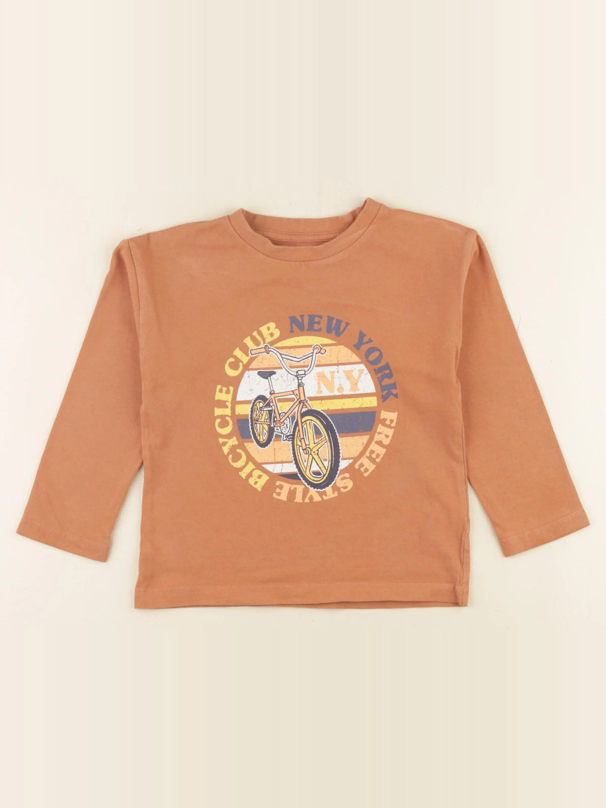 Vertbaudet - tee-shirt marron - 5 ans