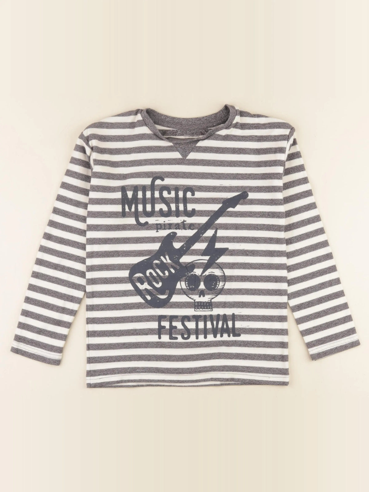 Vertbaudet - tee-shirt gris - 10 ans