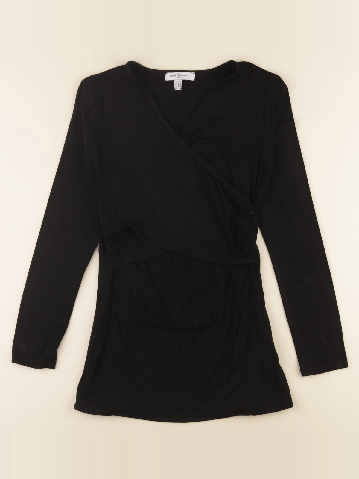 Envie de fraise - tee-shirt allaitement, grossesse noir - 36 à 38