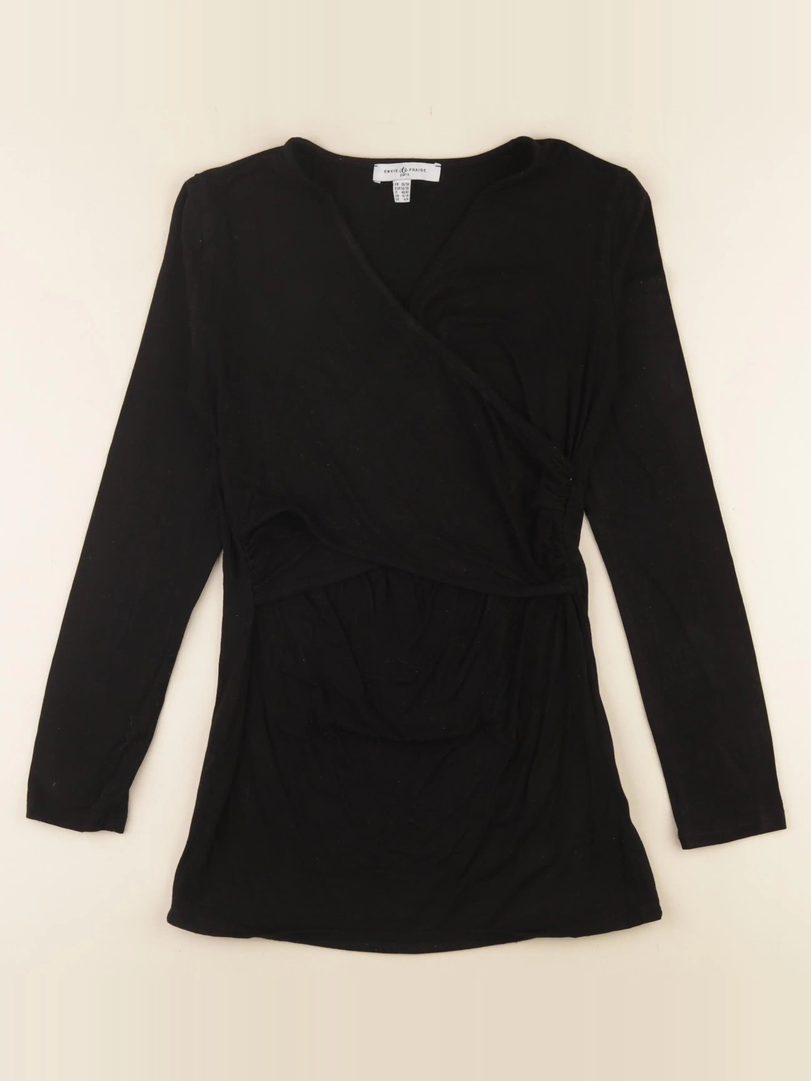 Envie de fraise - tee-shirt allaitement, grossesse noir - 36 à 38