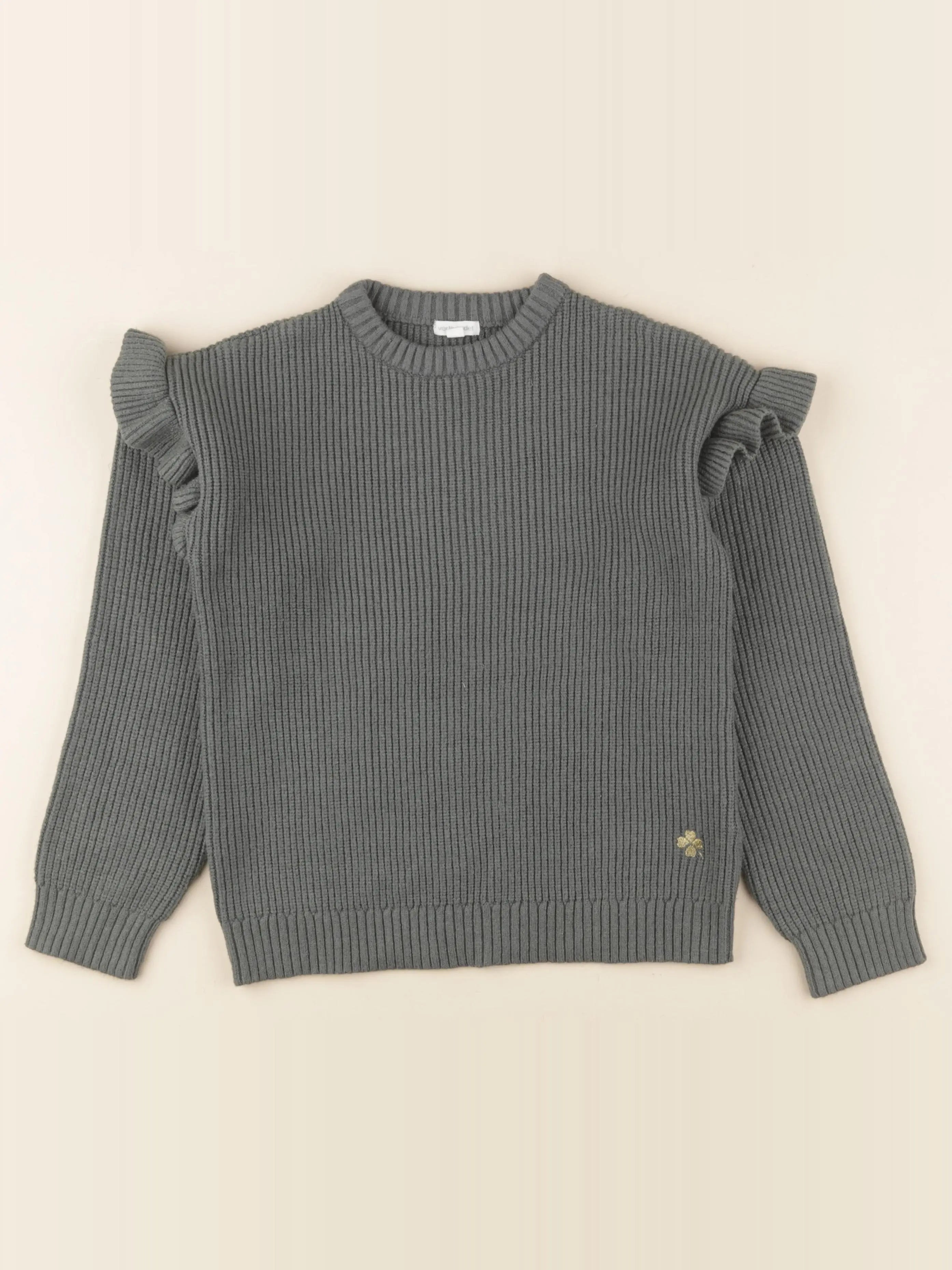 Vertbaudet - pull vert - 10 ans