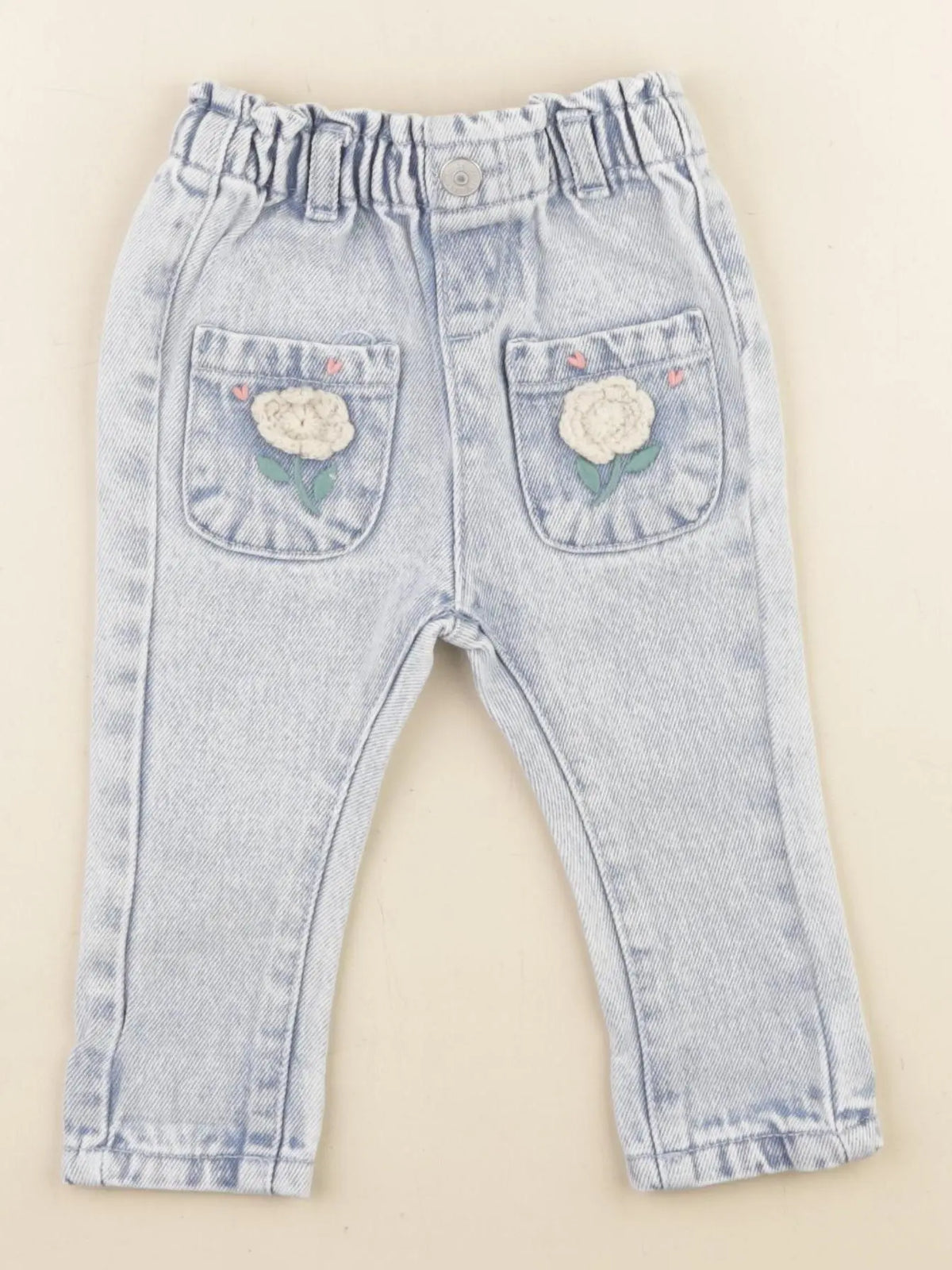 Vertbaudet - jean bleu - 3 mois