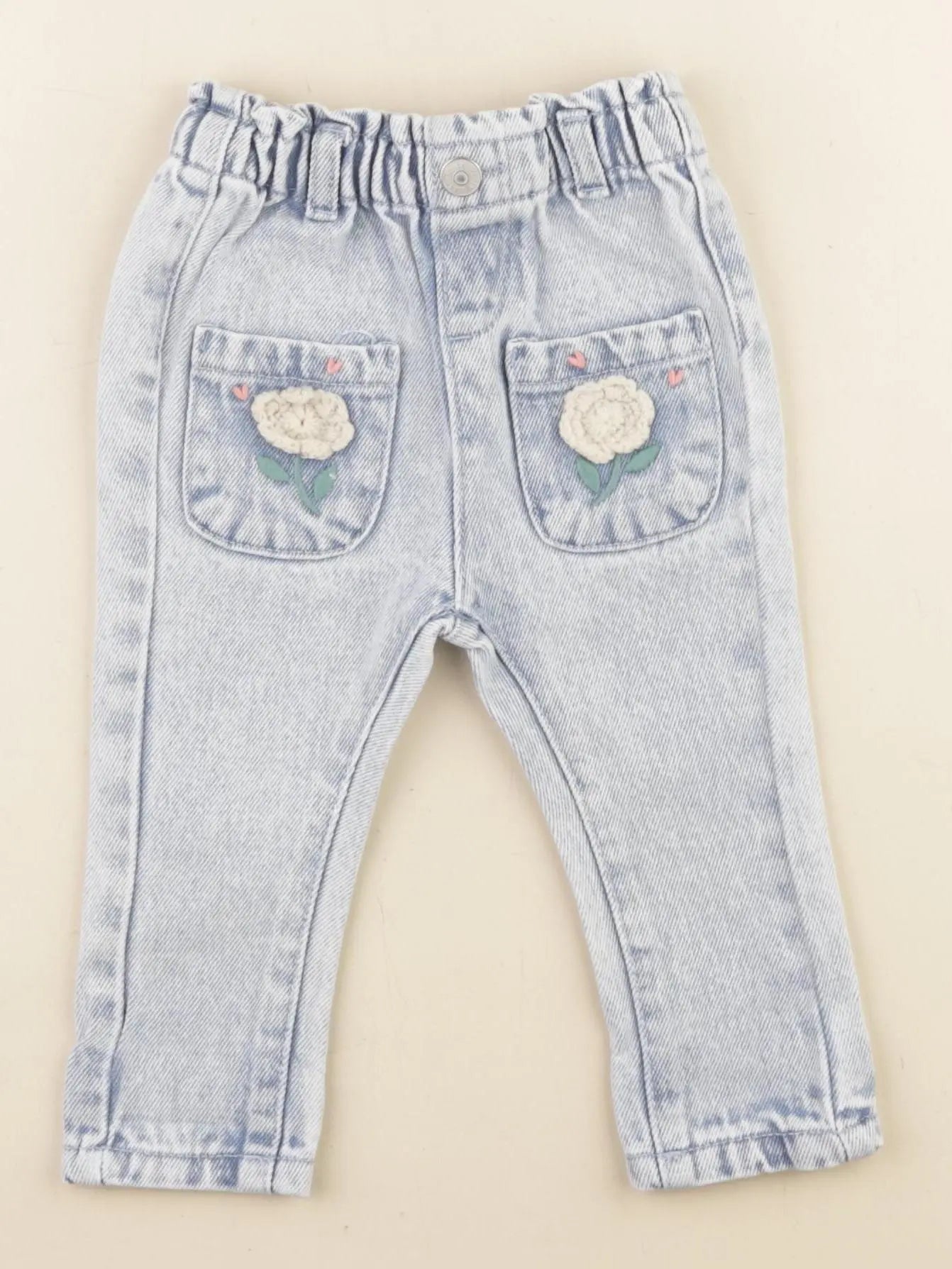 Vertbaudet - jean bleu - 3 mois