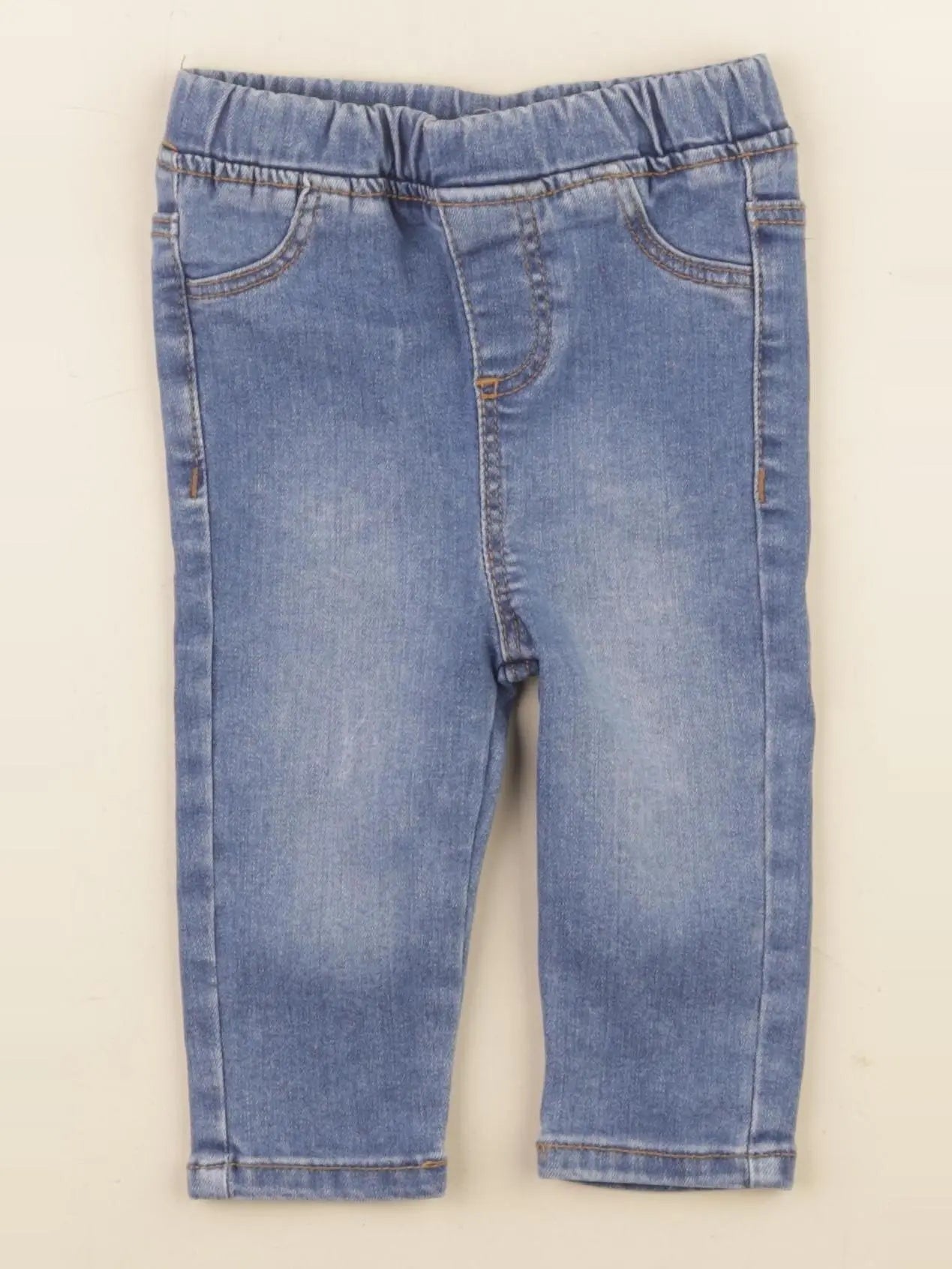 Vertbaudet - jegging bleu - 9 mois