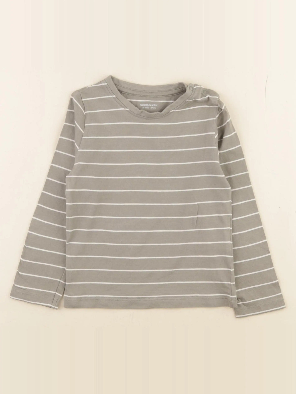 Vertbaudet - tee-shirt vert, blanc - 36 mois