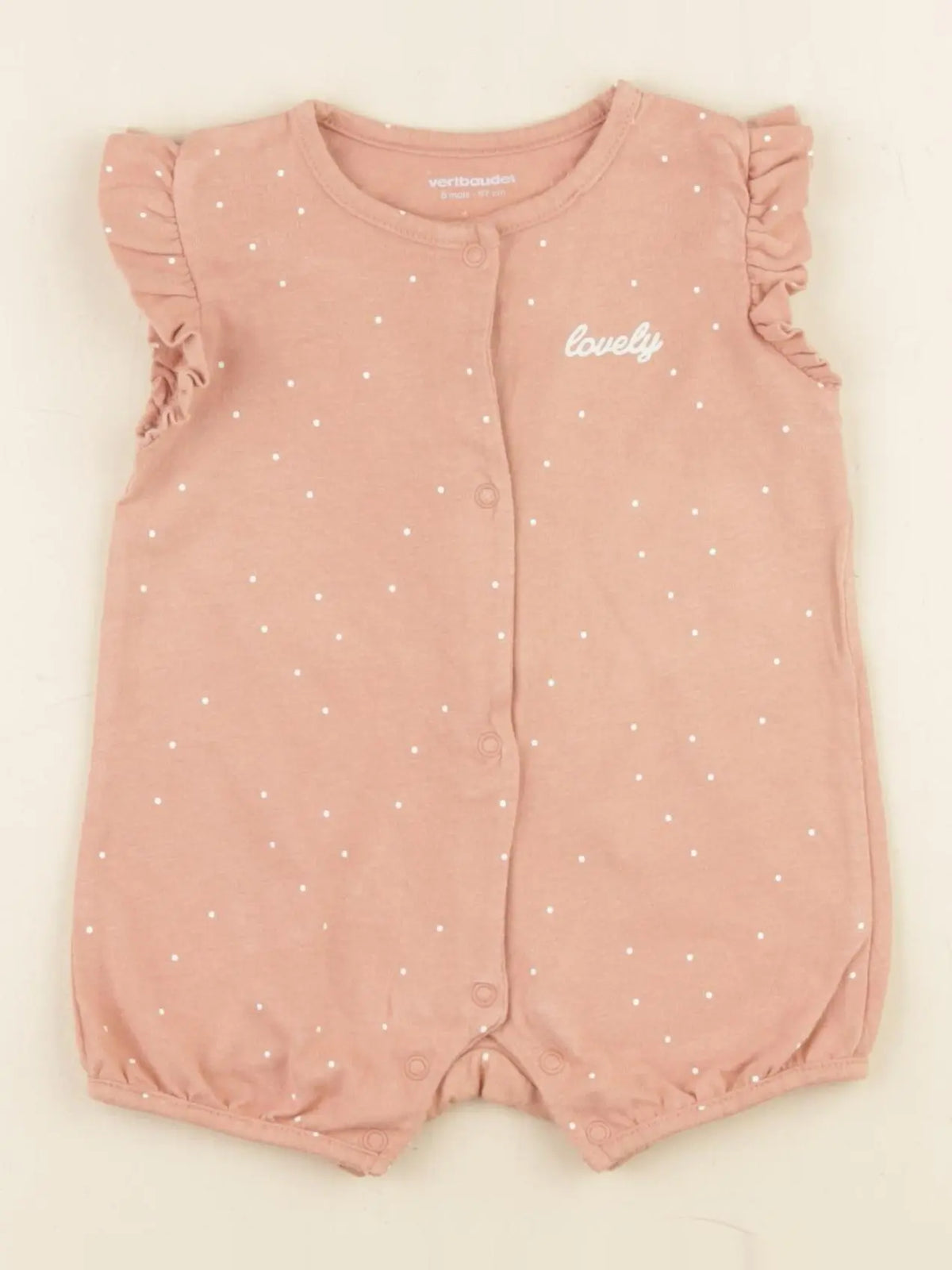 Vertbaudet - pyjama coton rose - 6 mois