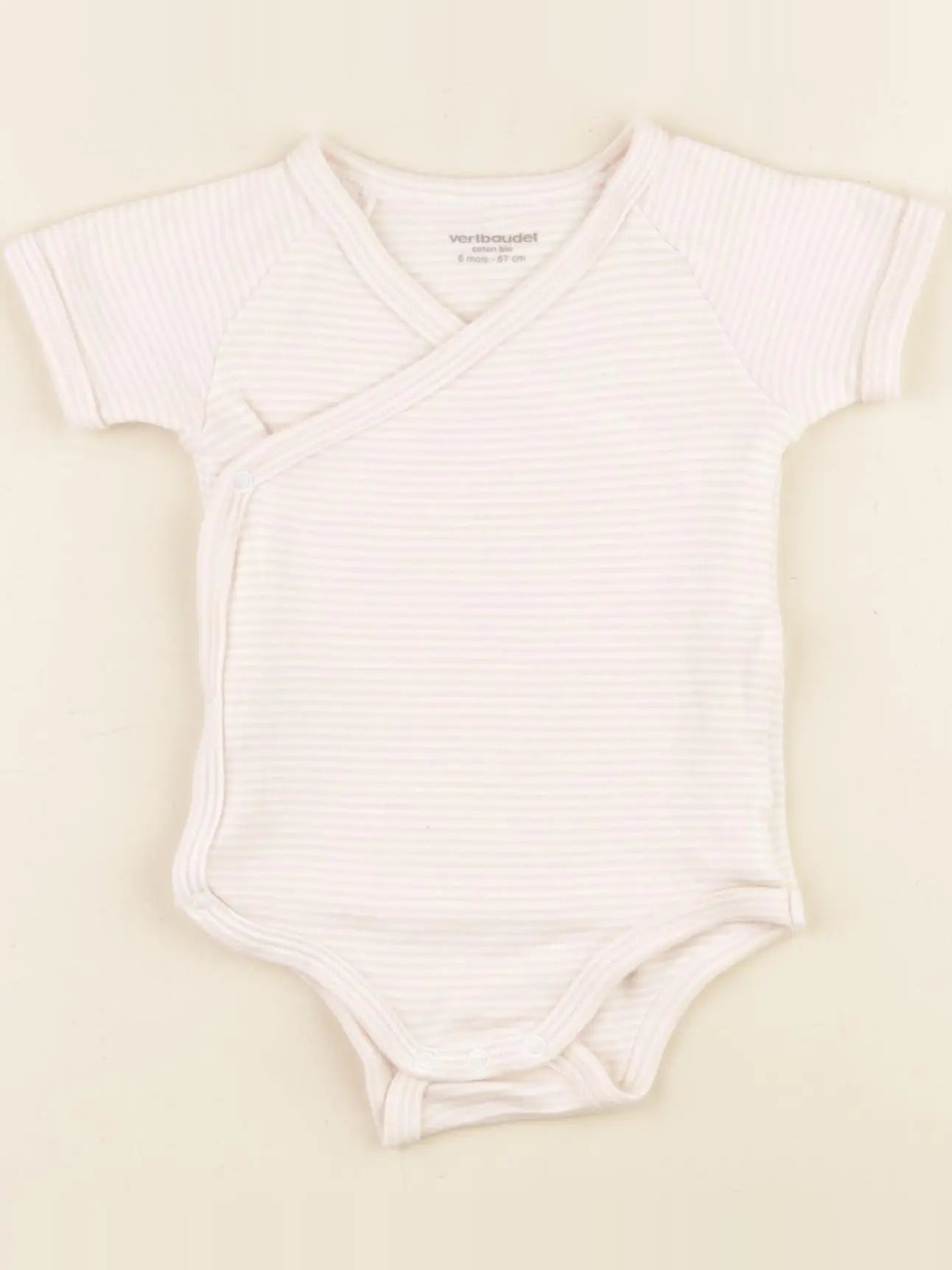 Vertbaudet - body rose - 6 mois