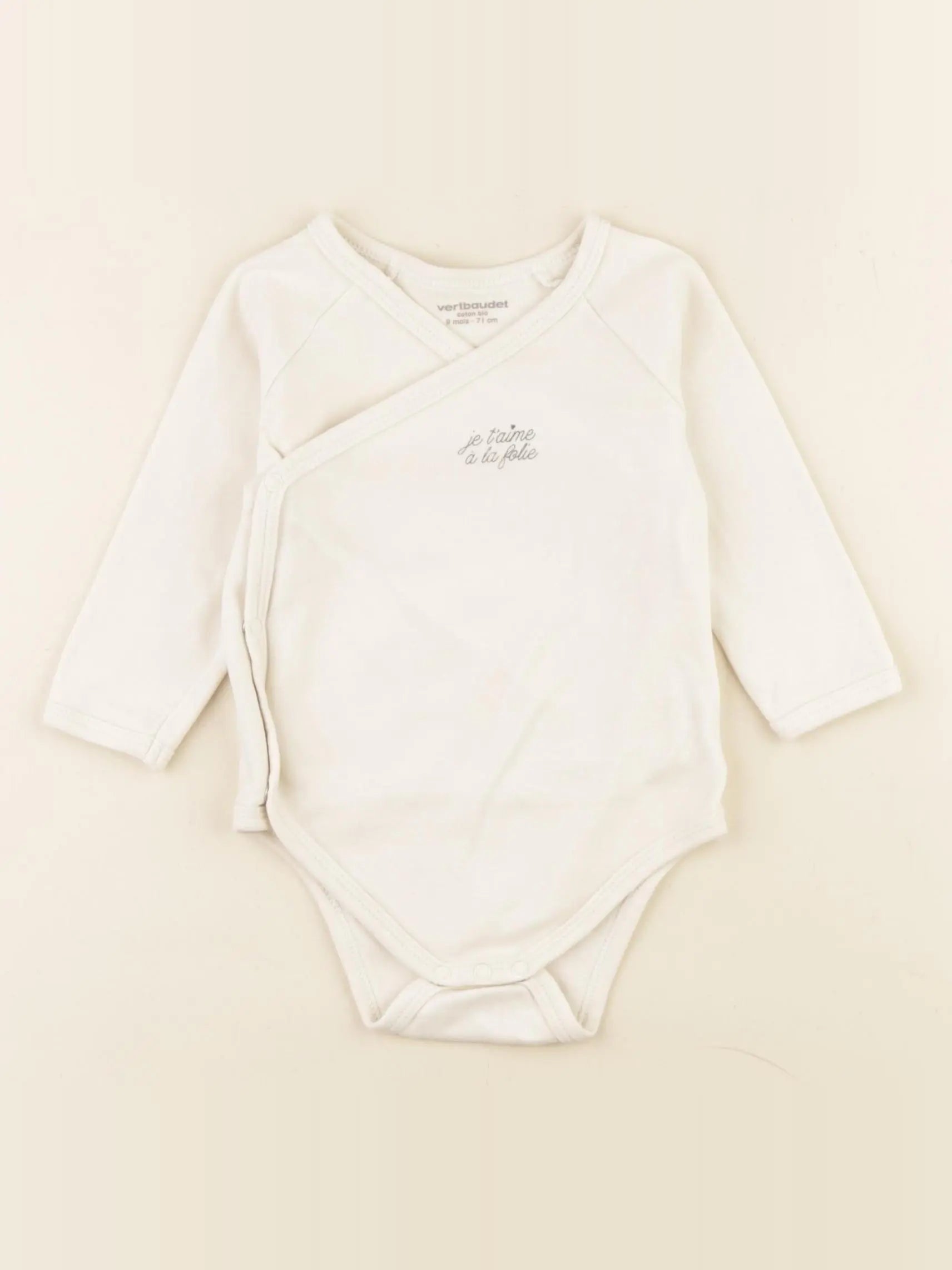 Vertbaudet - body beige - 9 mois