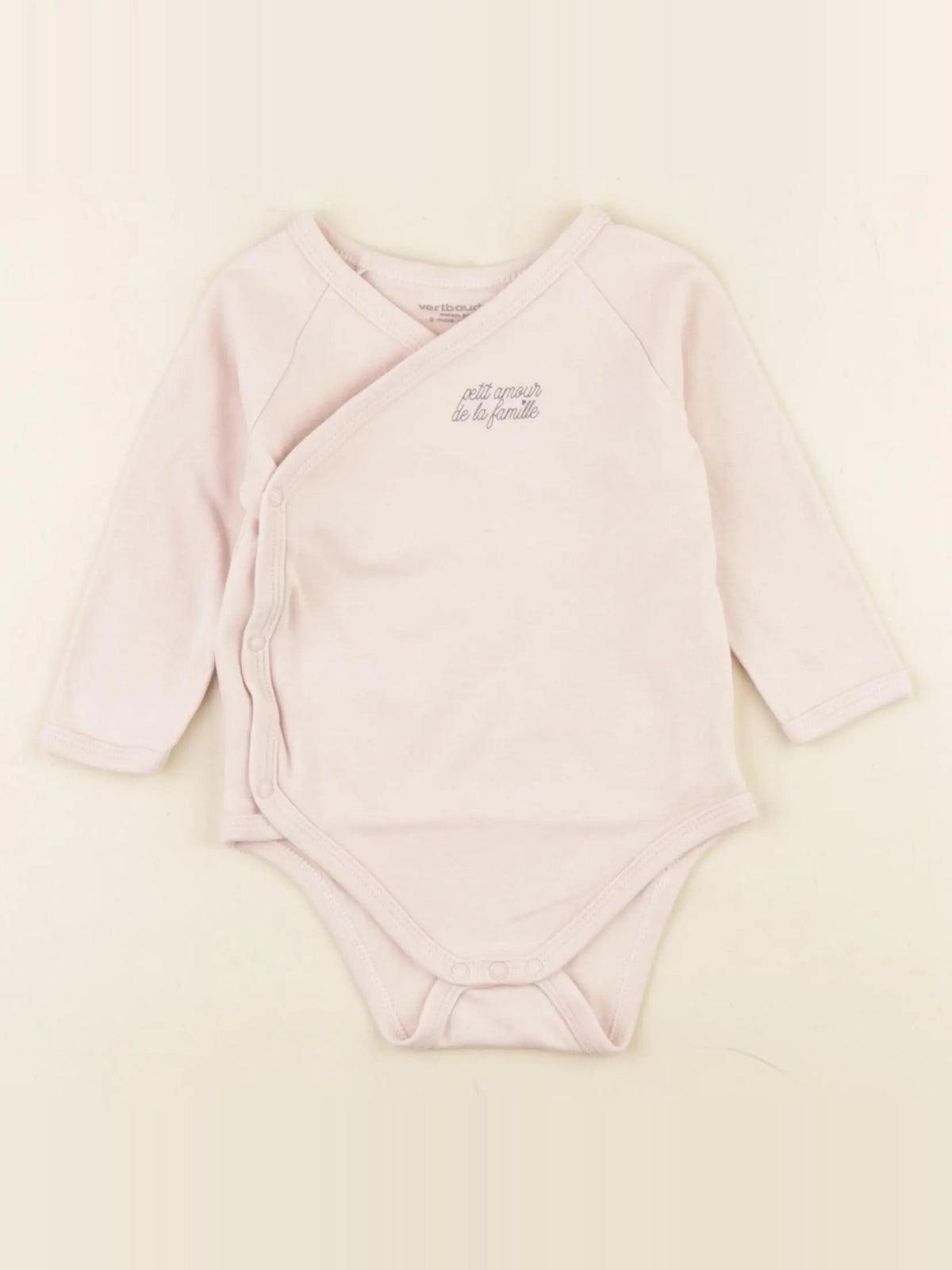 Vertbaudet - body rose - 9 mois