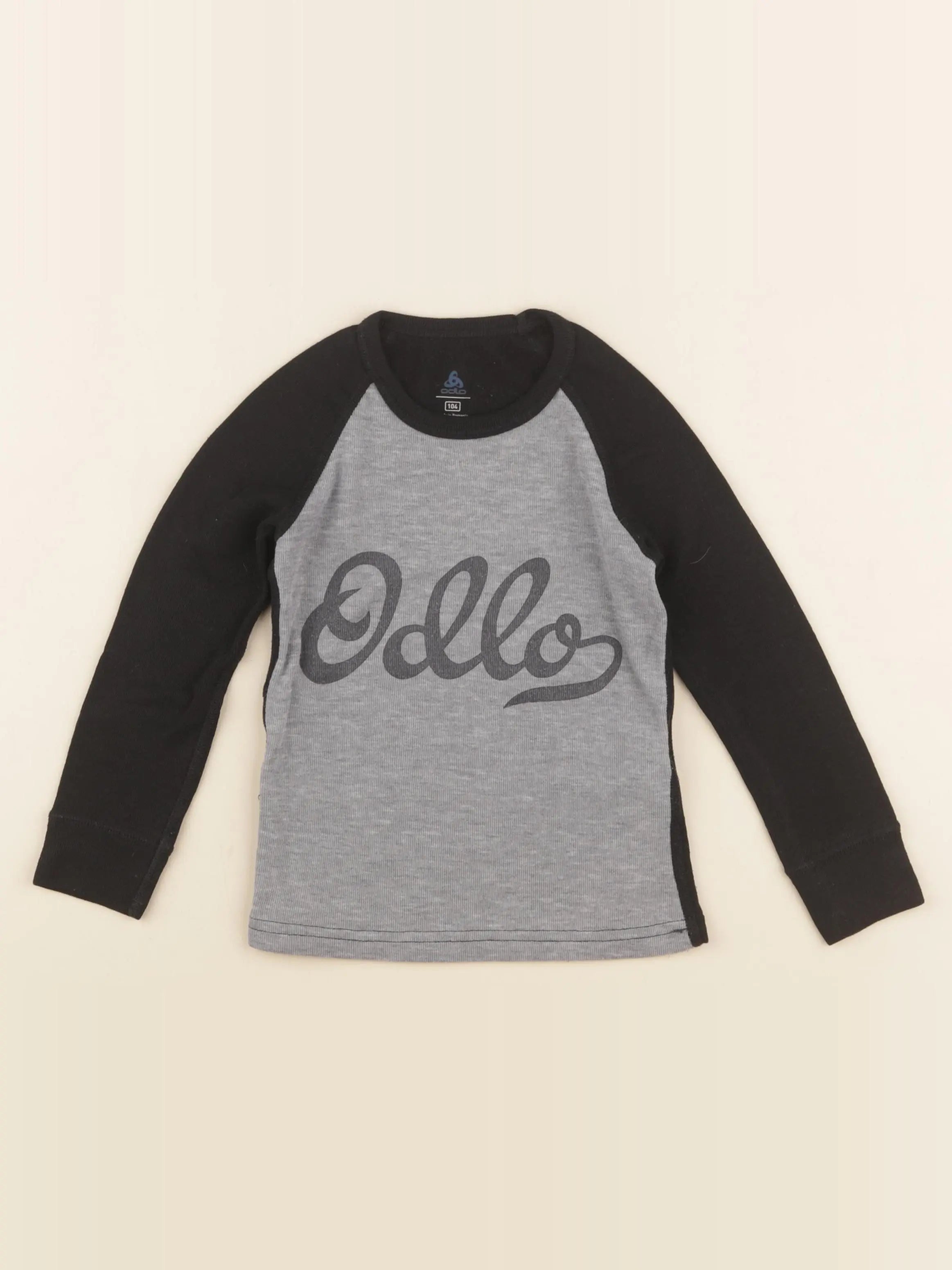 Odlo - tee-shirt technique noir, gris - 4 ans