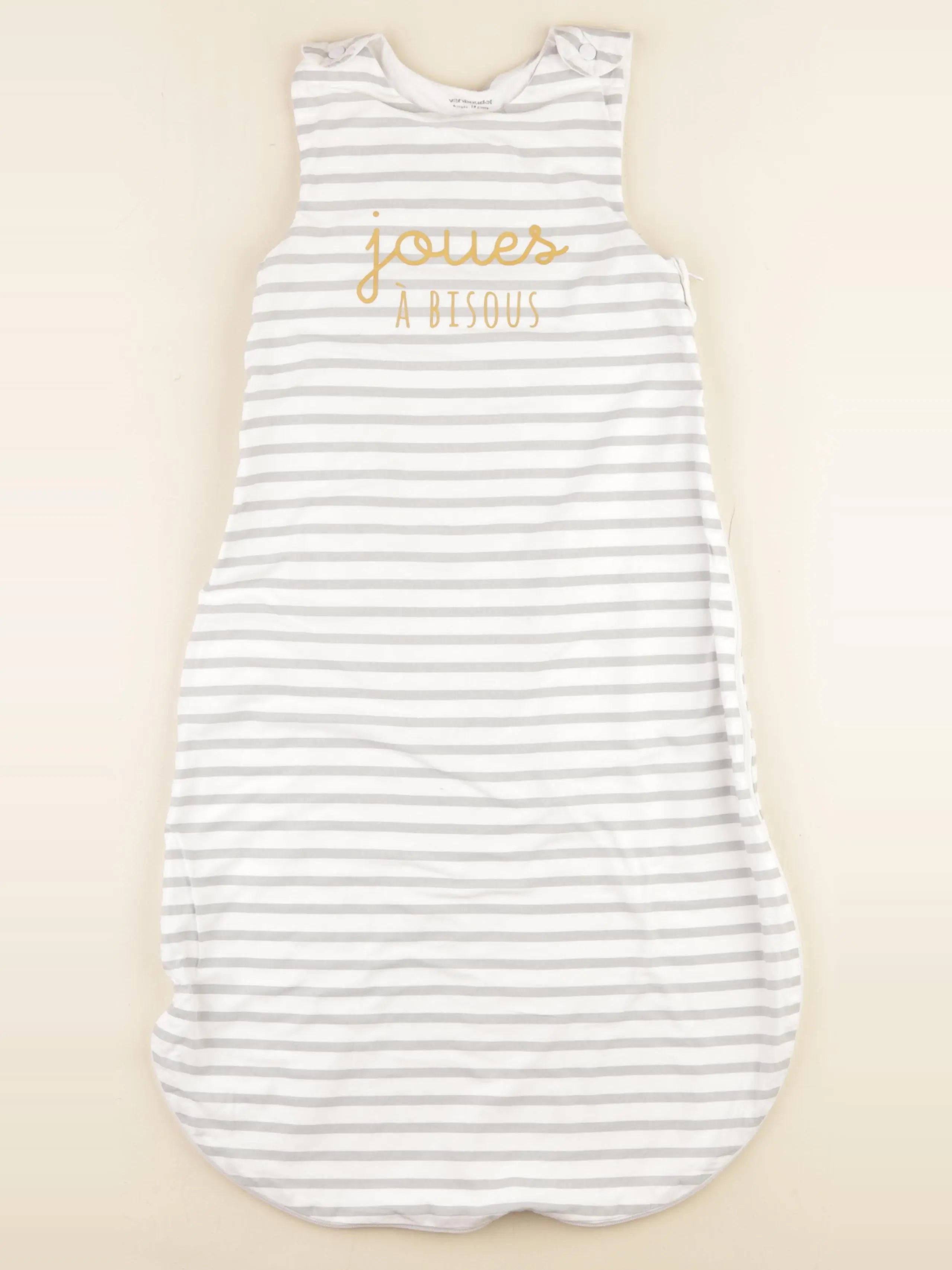 Vertbaudet - gigoteuse blanc, gris - 6/18 mois