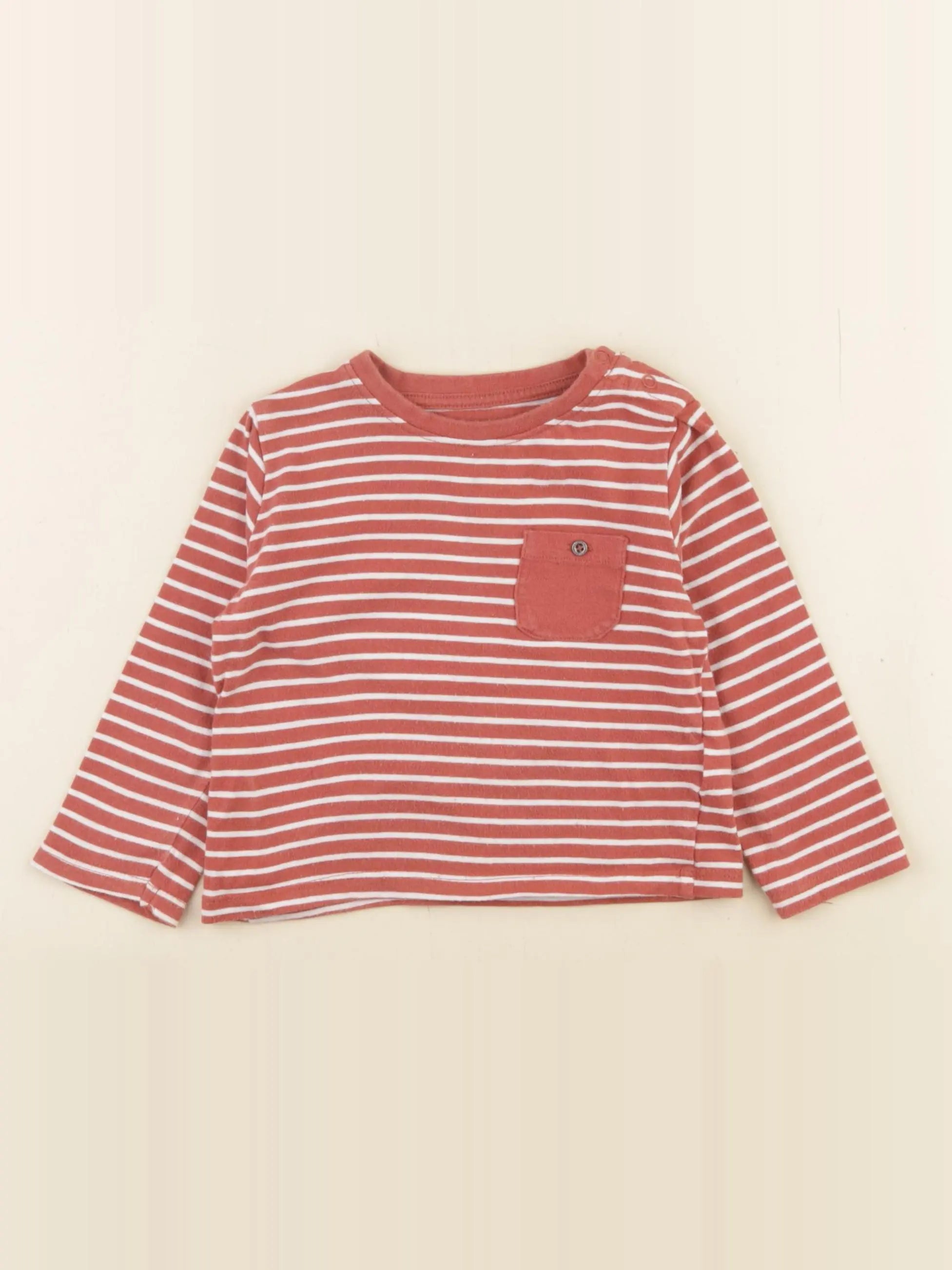 Vertbaudet - tee-shirt marron - 18 mois