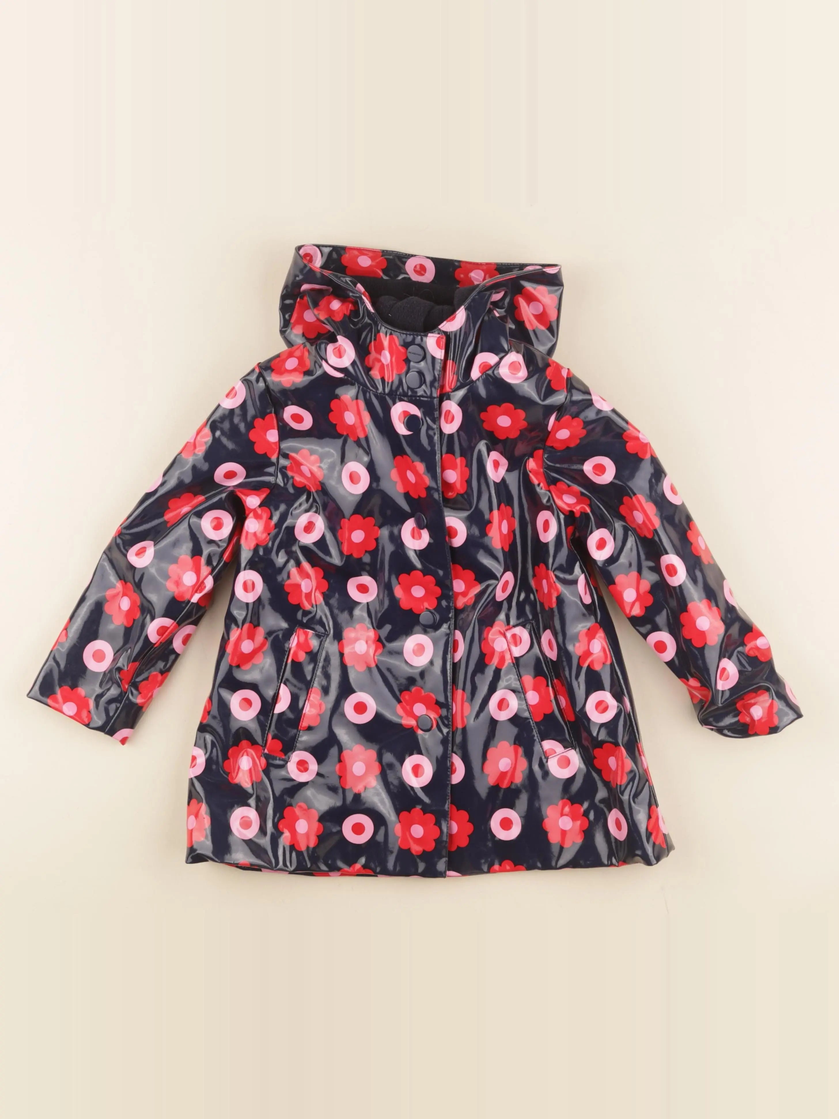 Jacadi - imperméable bleu, rose - 3 ans