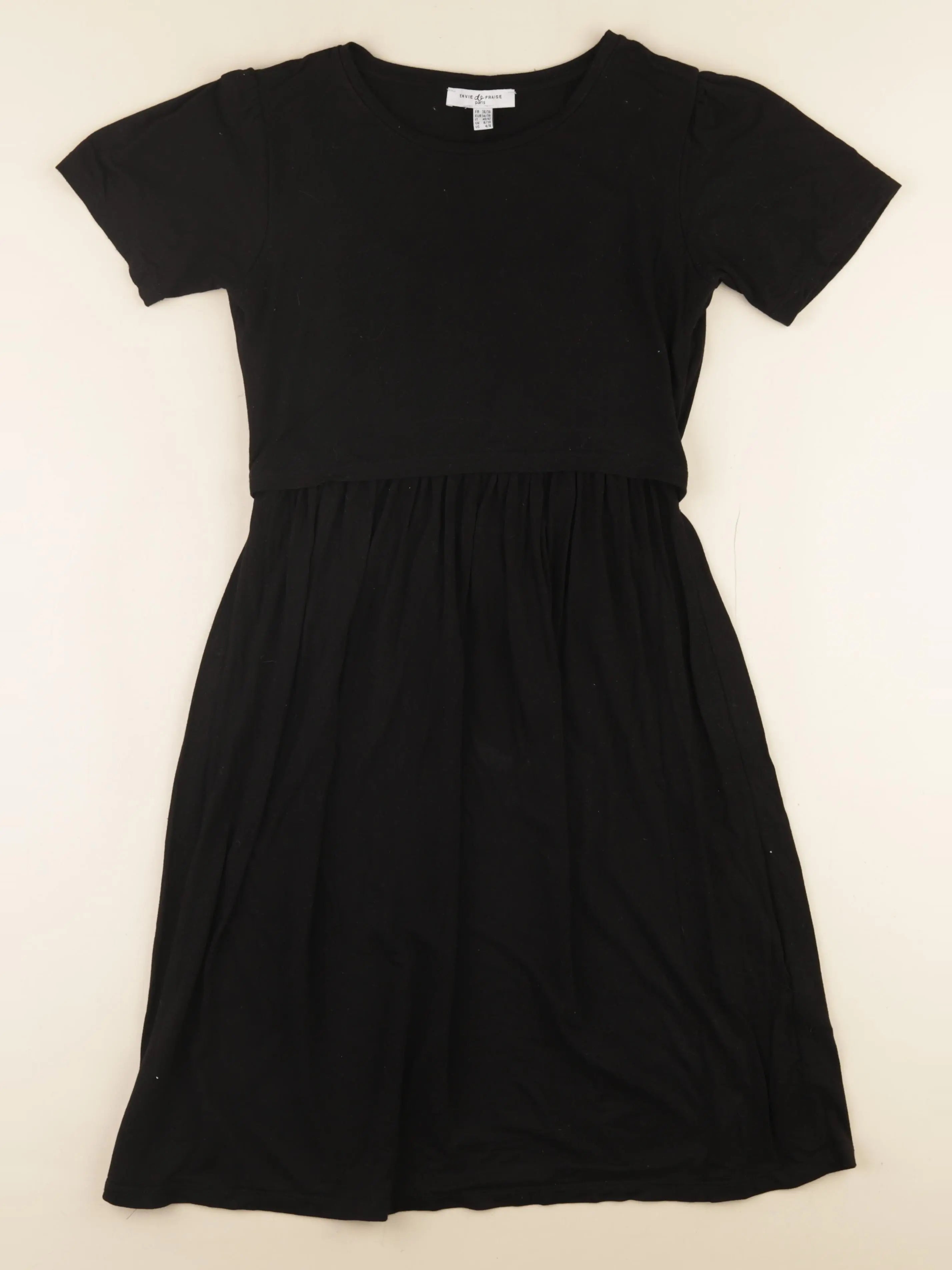 Envie de fraise - robe allaitement noir - 36 à 38