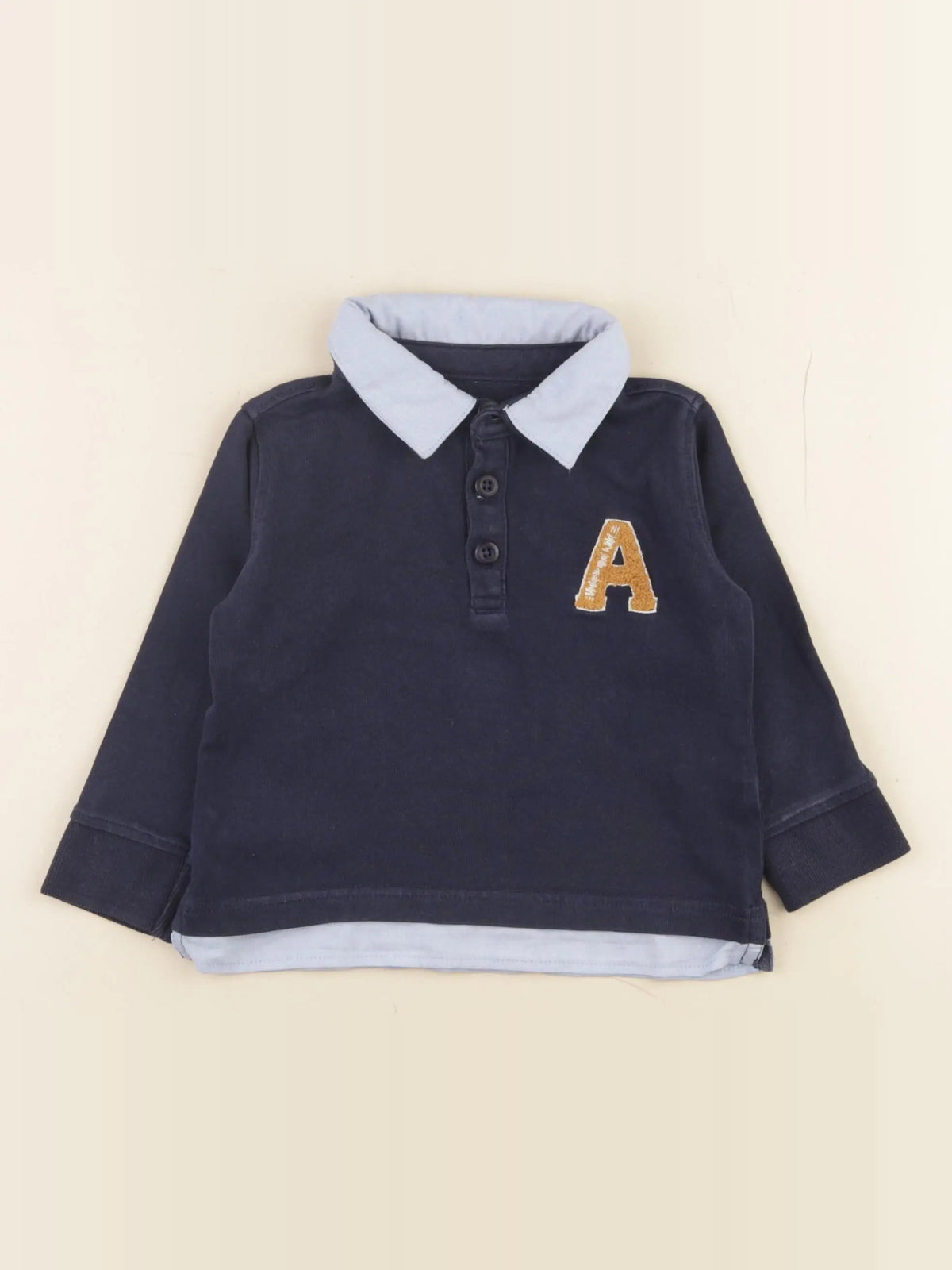 Vertbaudet - polo bleu - 2 ans