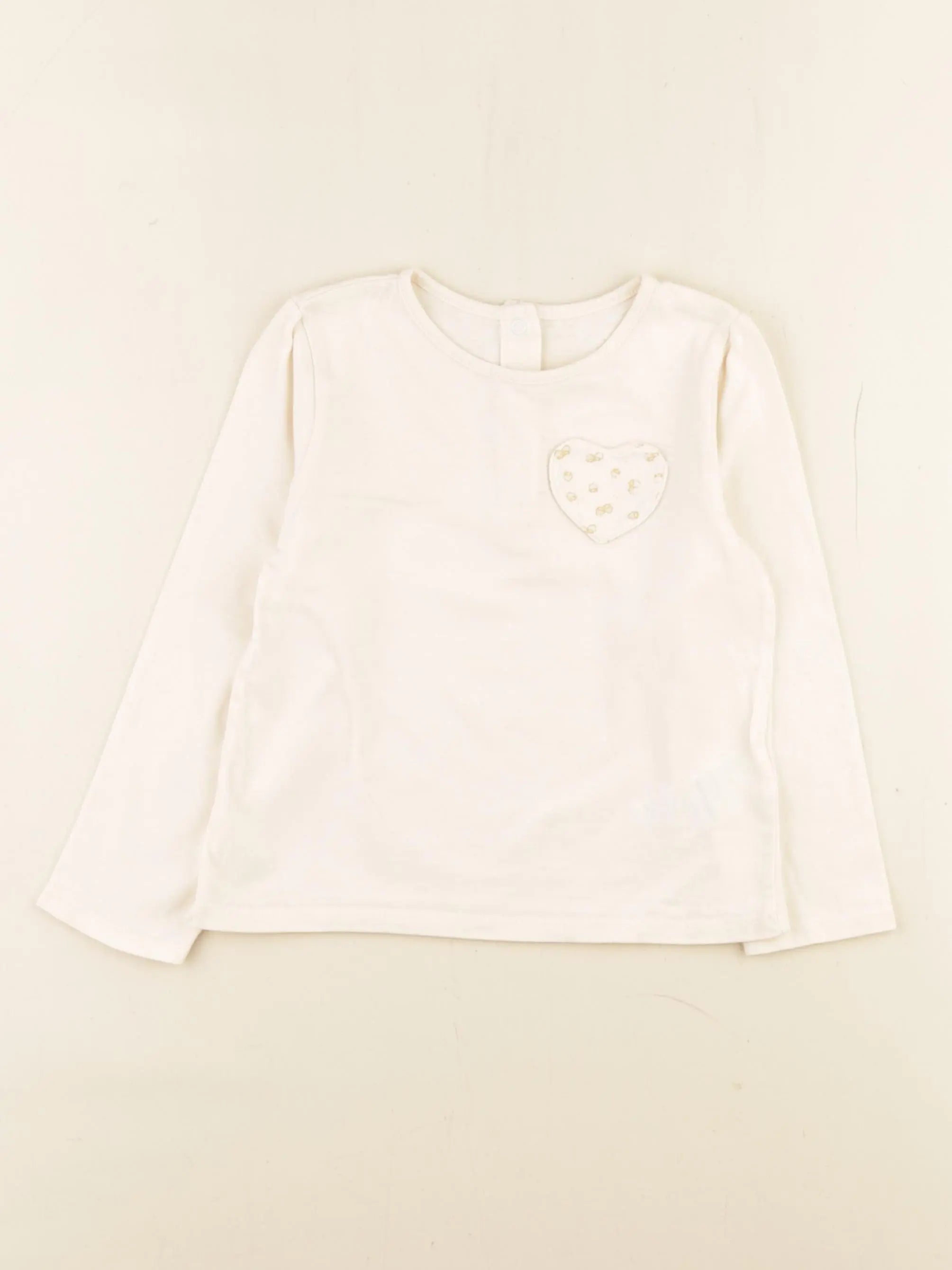Vertbaudet - tee-shirt beige - 3 ans