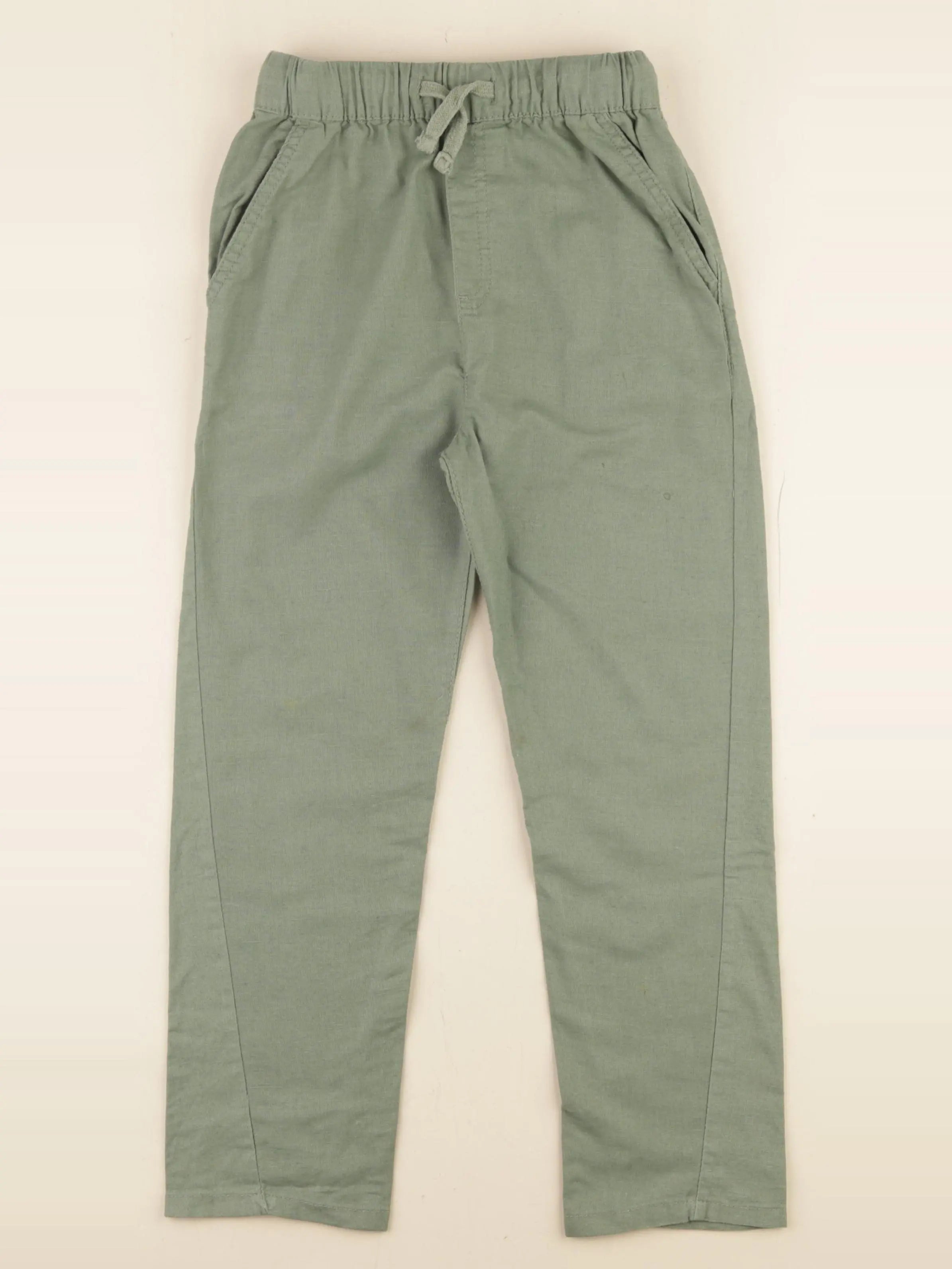 Vertbaudet - pantalon vert - 7 ans