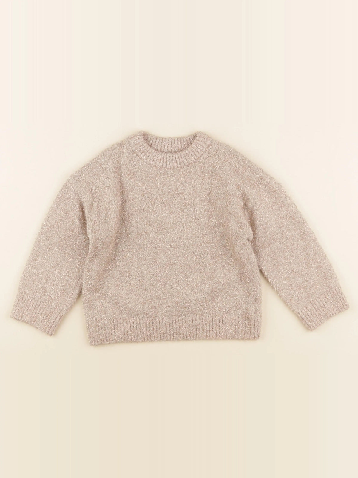 Vertbaudet - pull or, marron - 4 ans