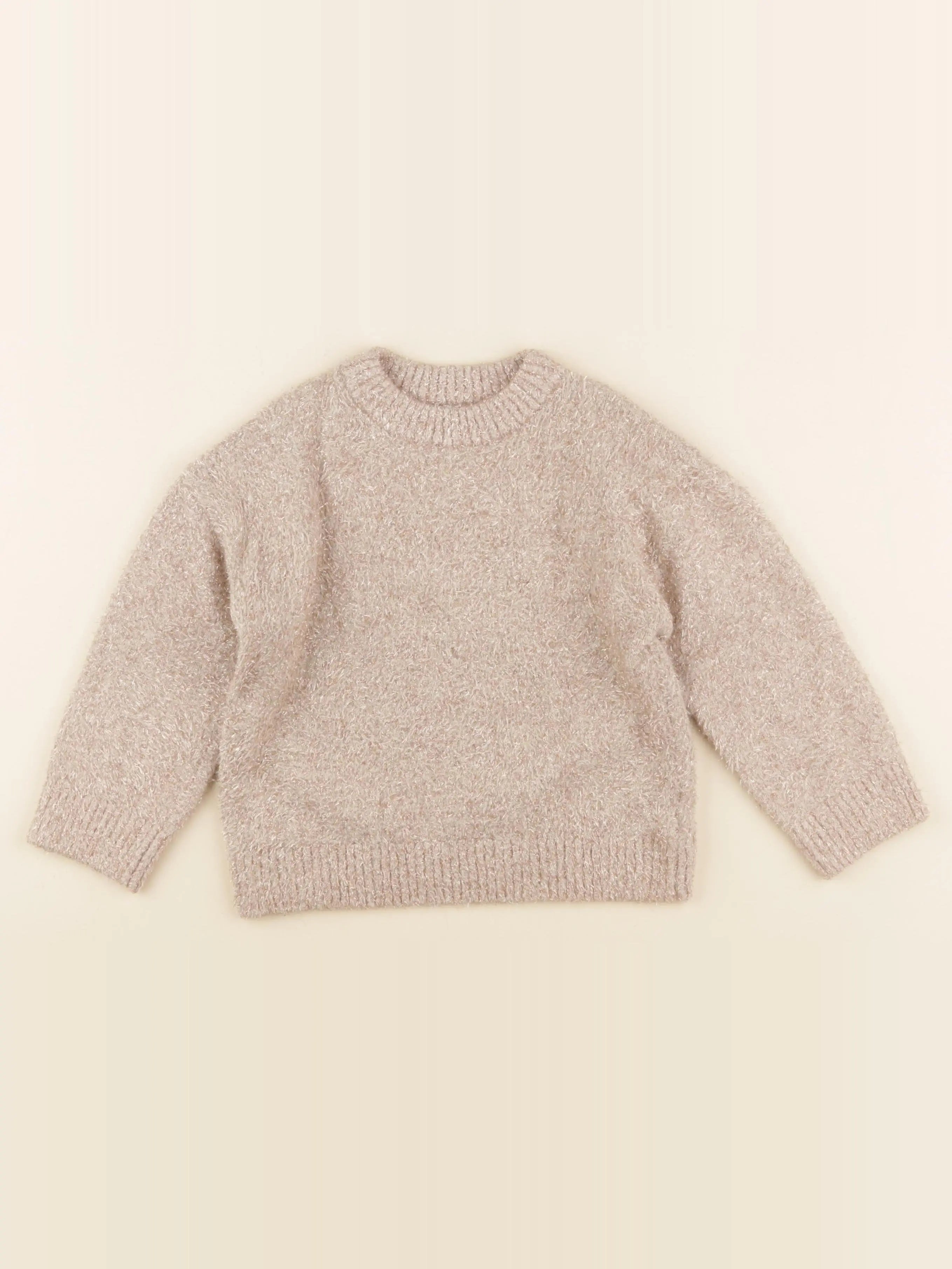 Vertbaudet - pull or, marron - 4 ans