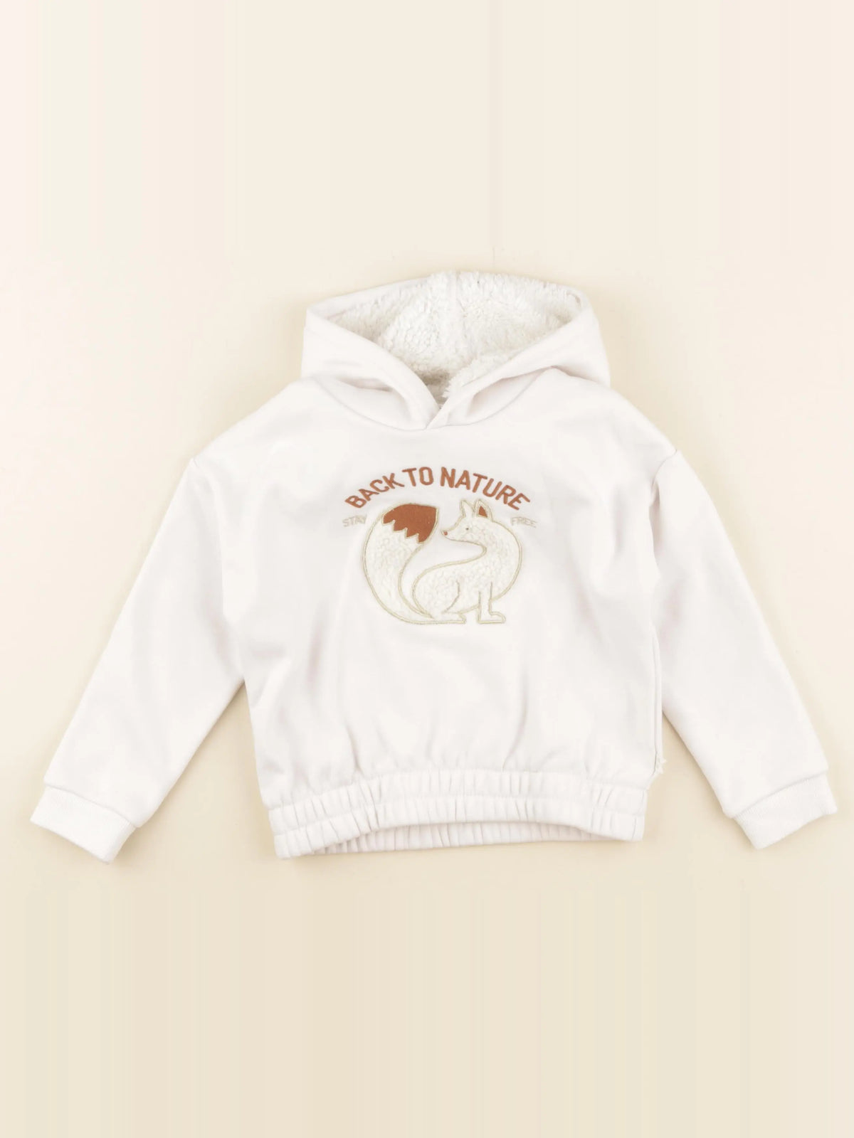 Okaidi - sweat blanc, or - 4 ans