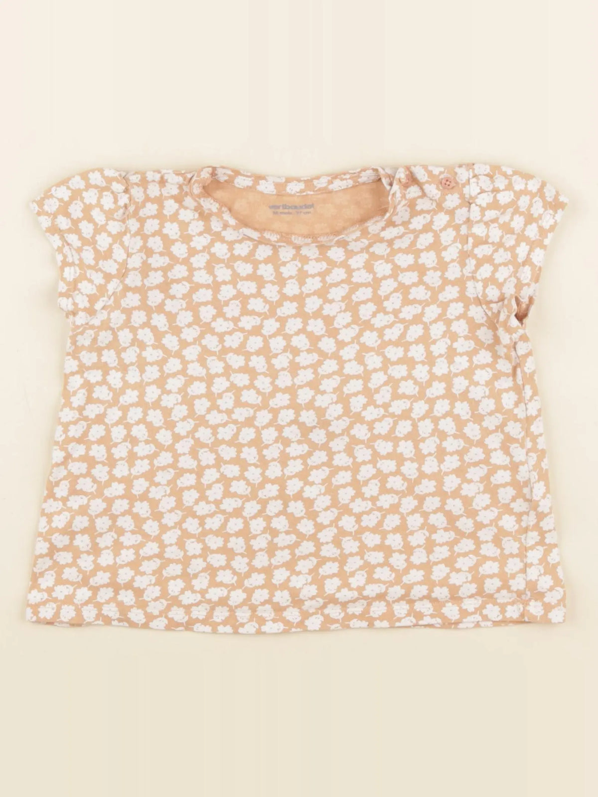 Vertbaudet - tee-shirt marron - 36 mois