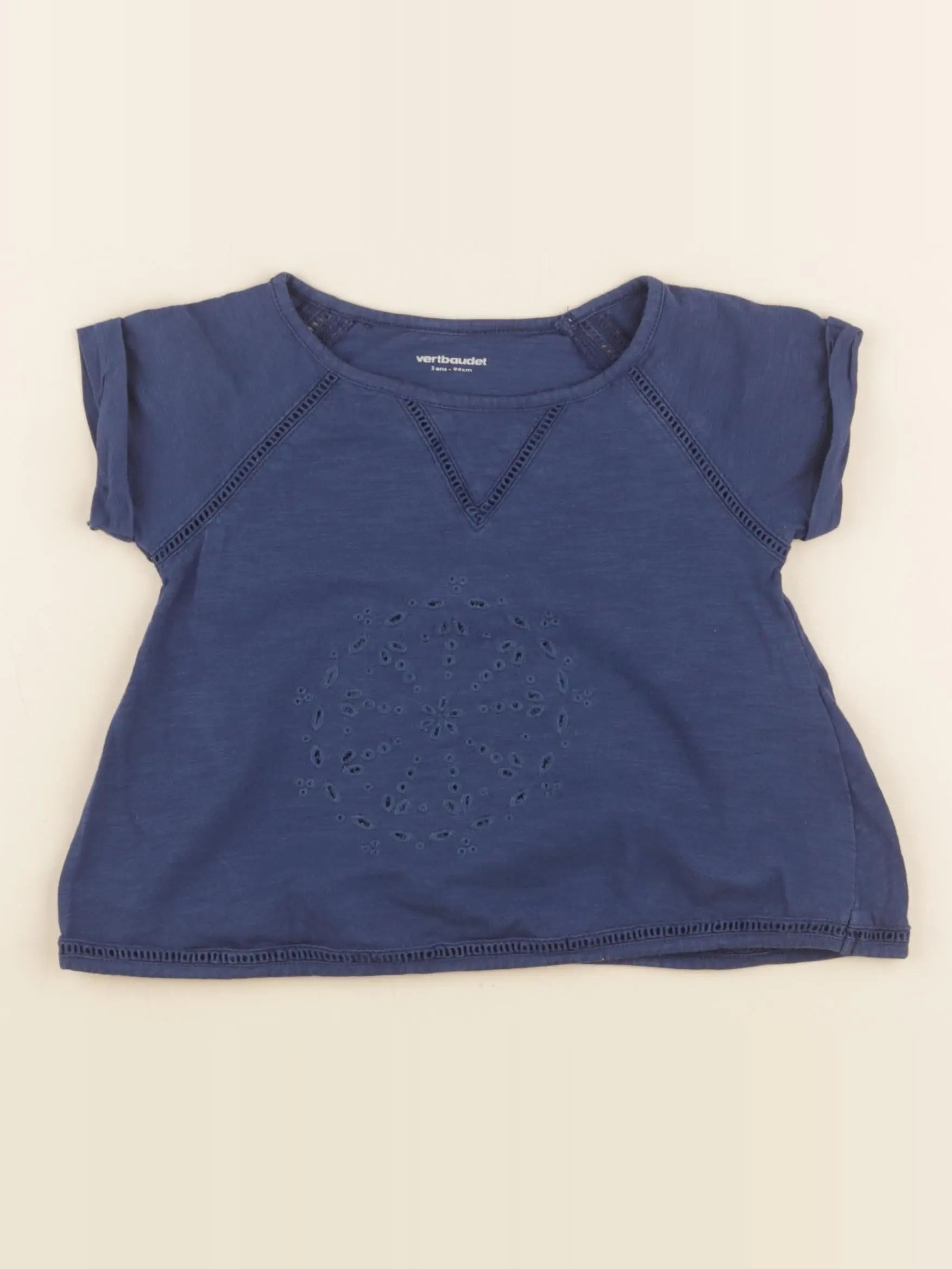 Vertbaudet - tee-shirt bleu - 3 ans