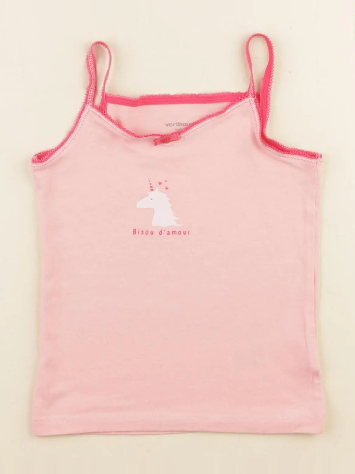 Vertbaudet - maillot de corps rose - 2 ans