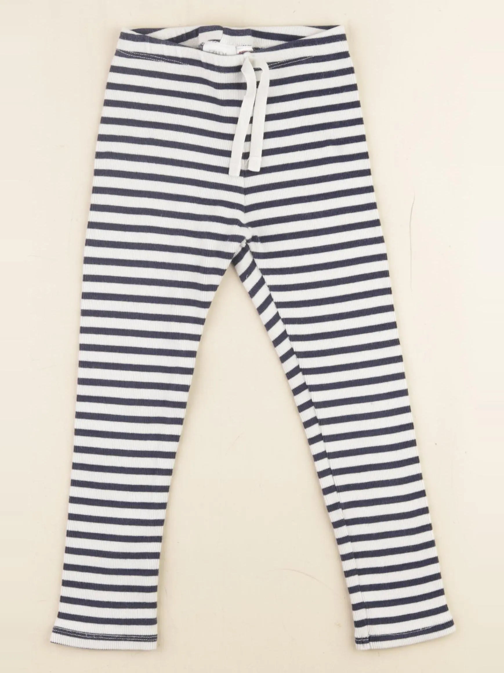 Zara - legging bleu, blanc - 4/5 ans