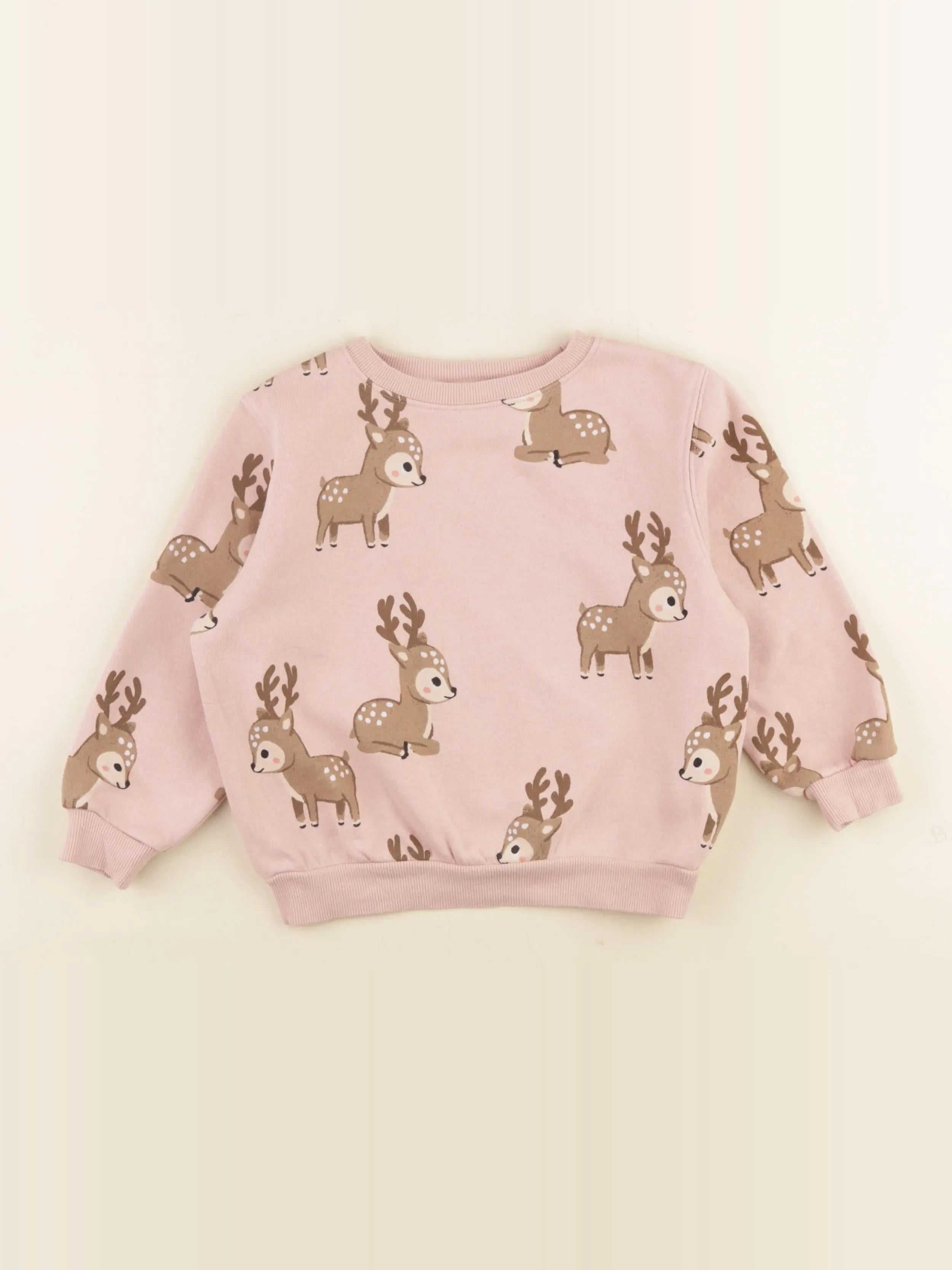 H&M - sweat rose - 2/4 ans