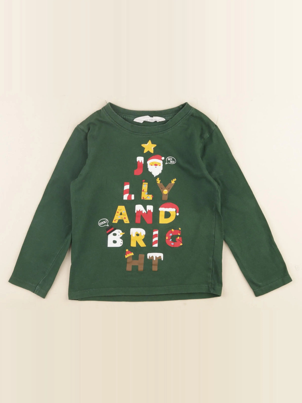 H&M - tee-shirt vert - 3/4 ans