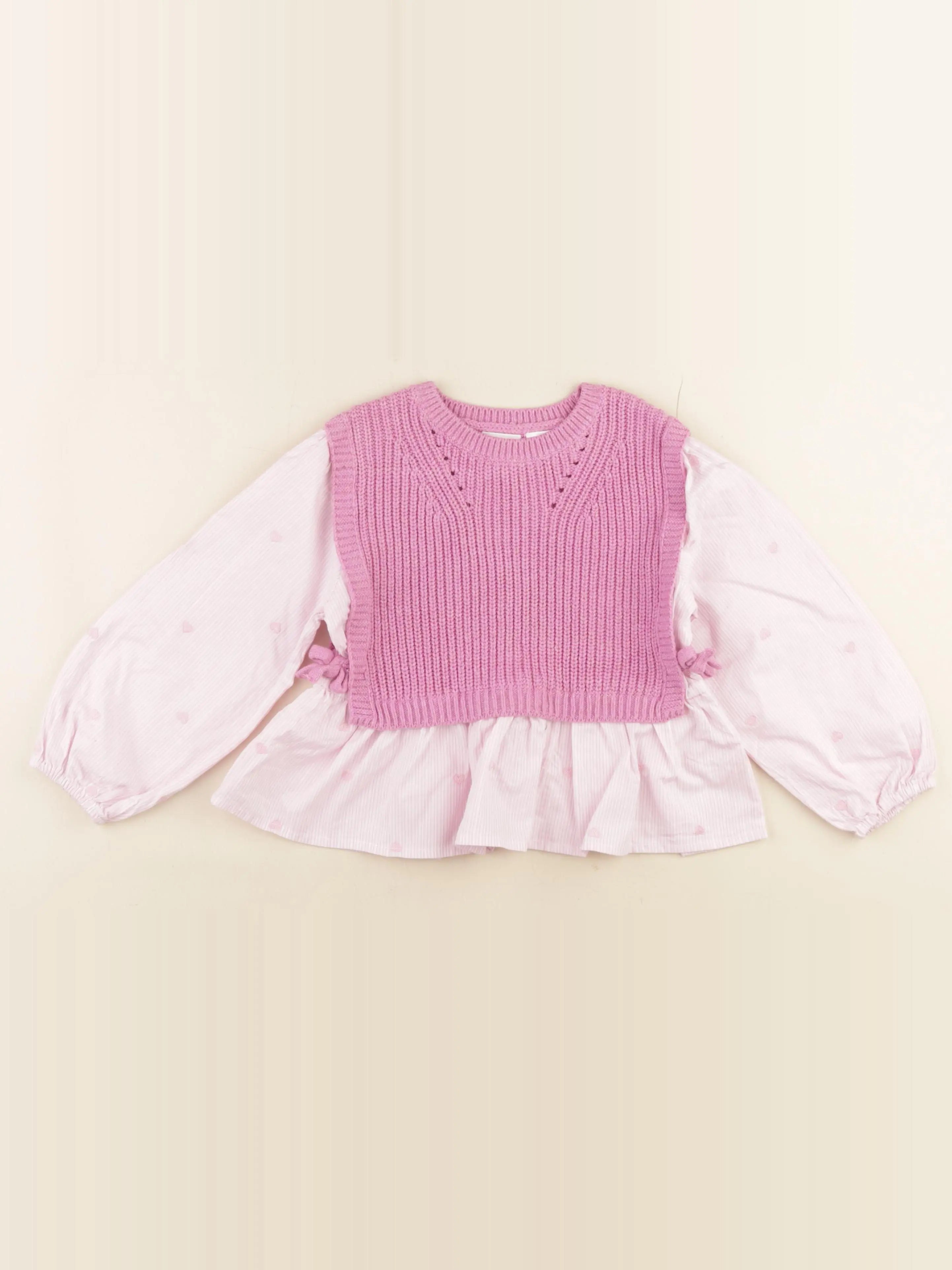 Zara - pull rose - 4 ans