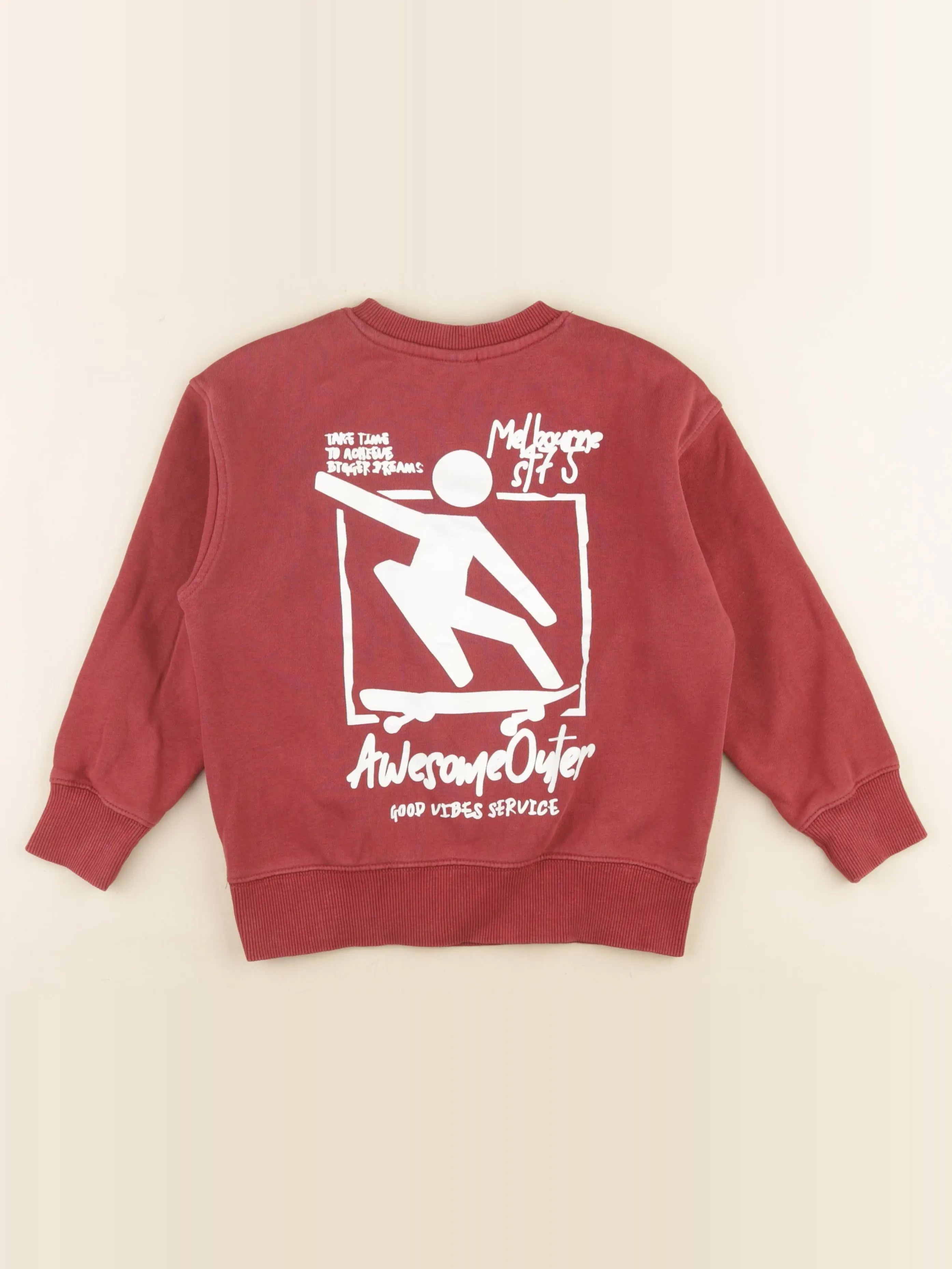 Zara - sweat rouge - 6/7 ans