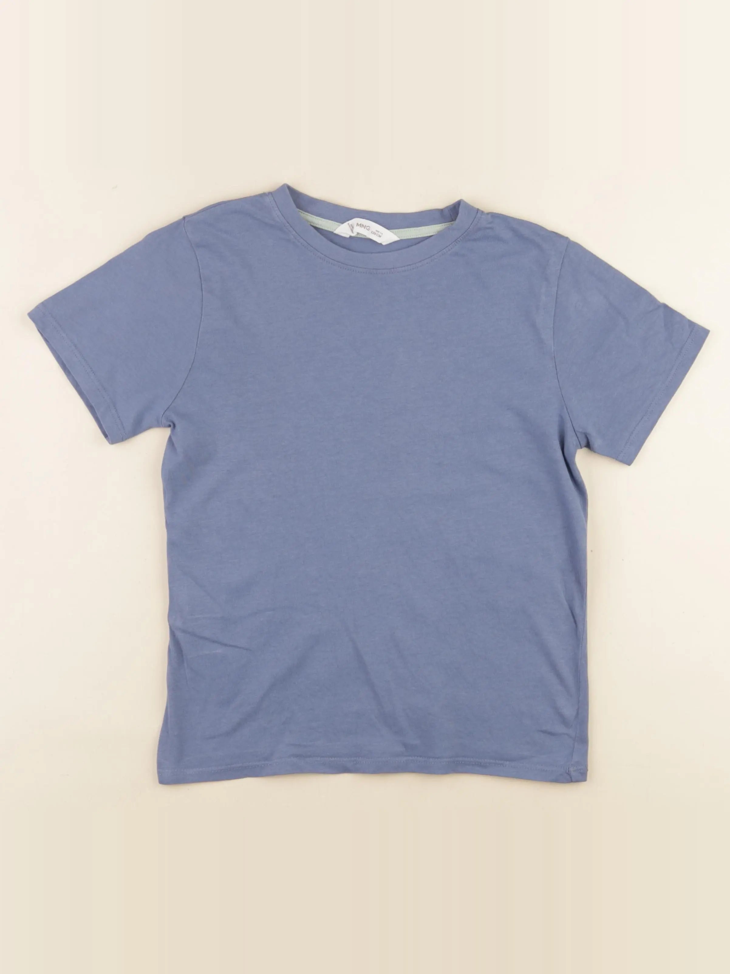 Mango - tee-shirt bleu - 7/8 ans