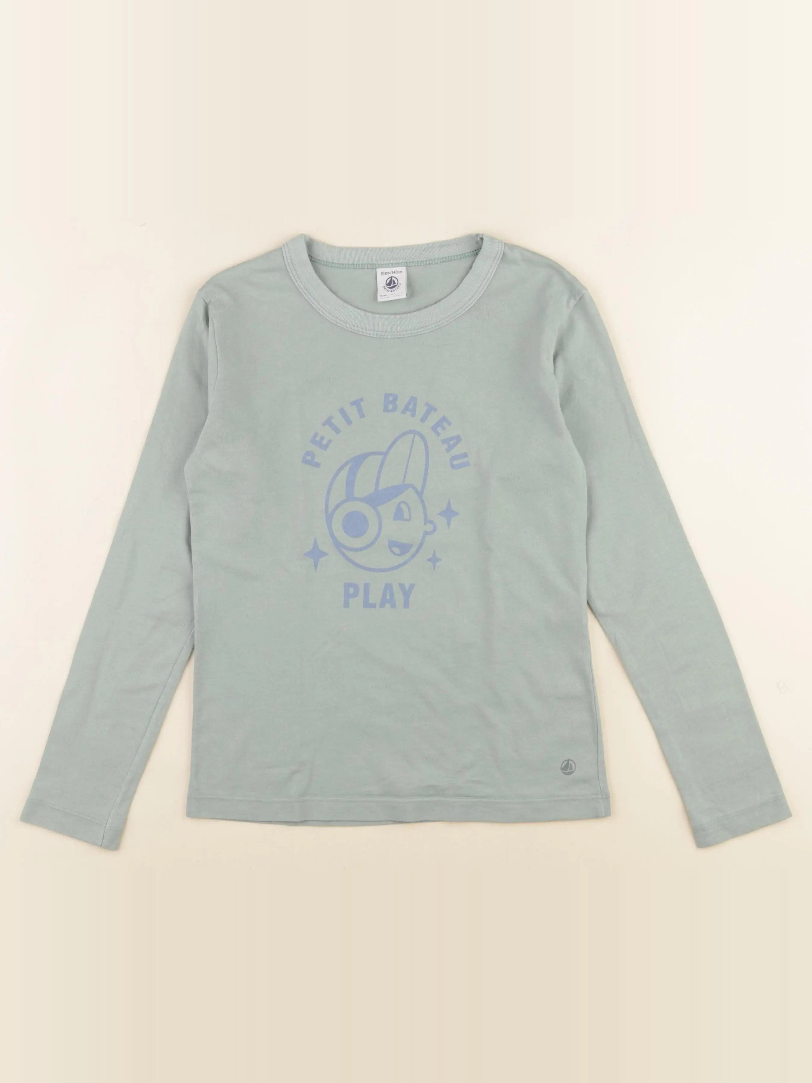 Petit Bateau - tee-shirt vert - 10 ans
