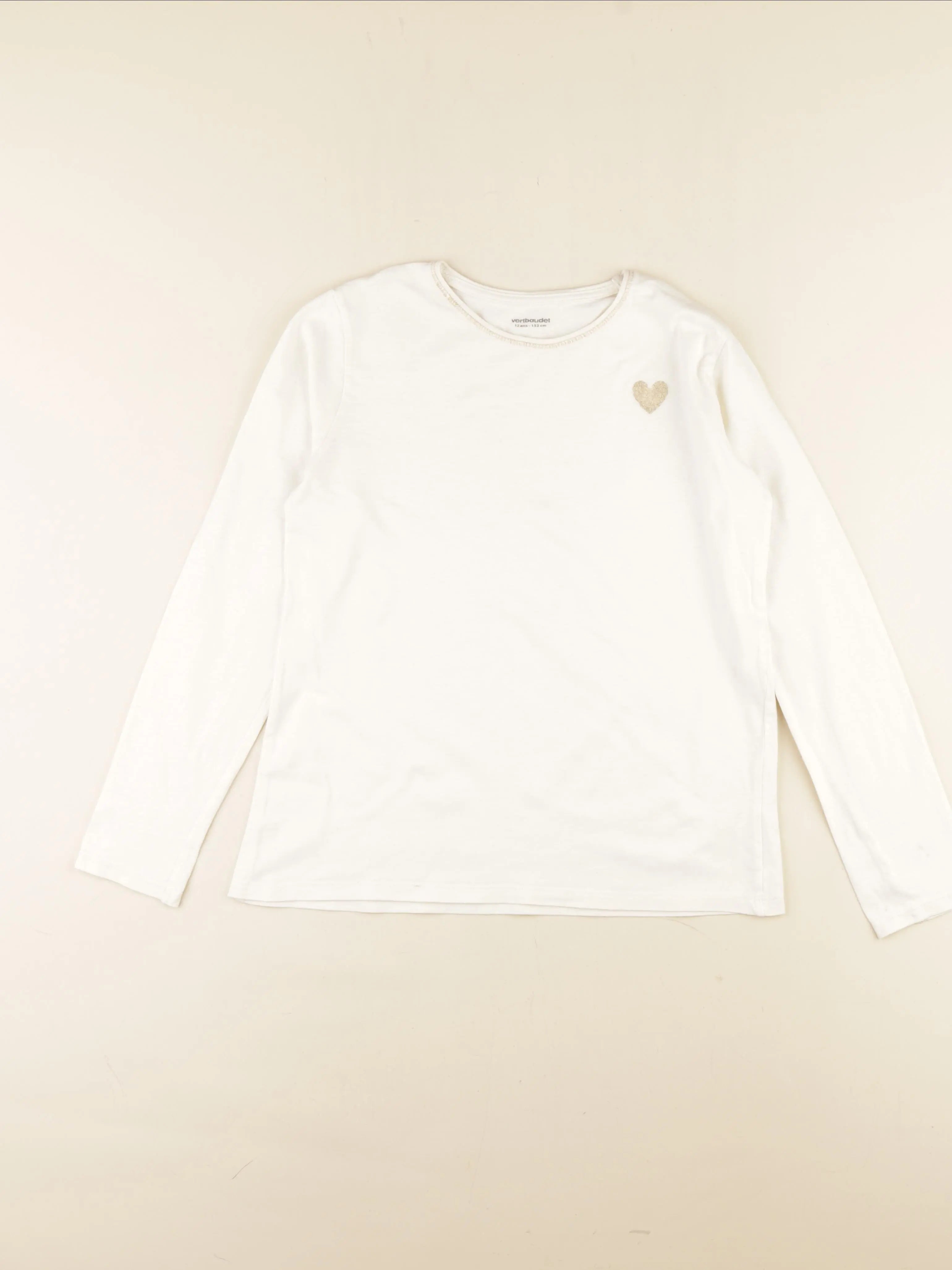 Vertbaudet - tee-shirt blanc - 12 ans
