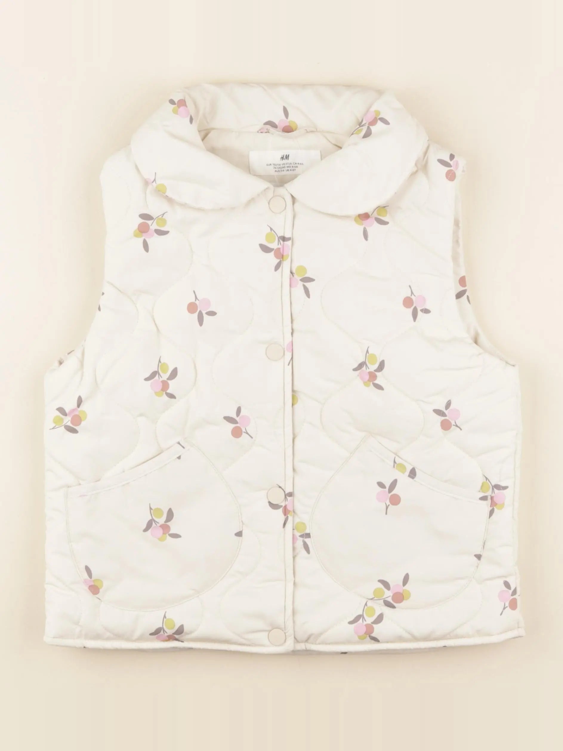 H&M - doudoune blanc - 4/6 ans