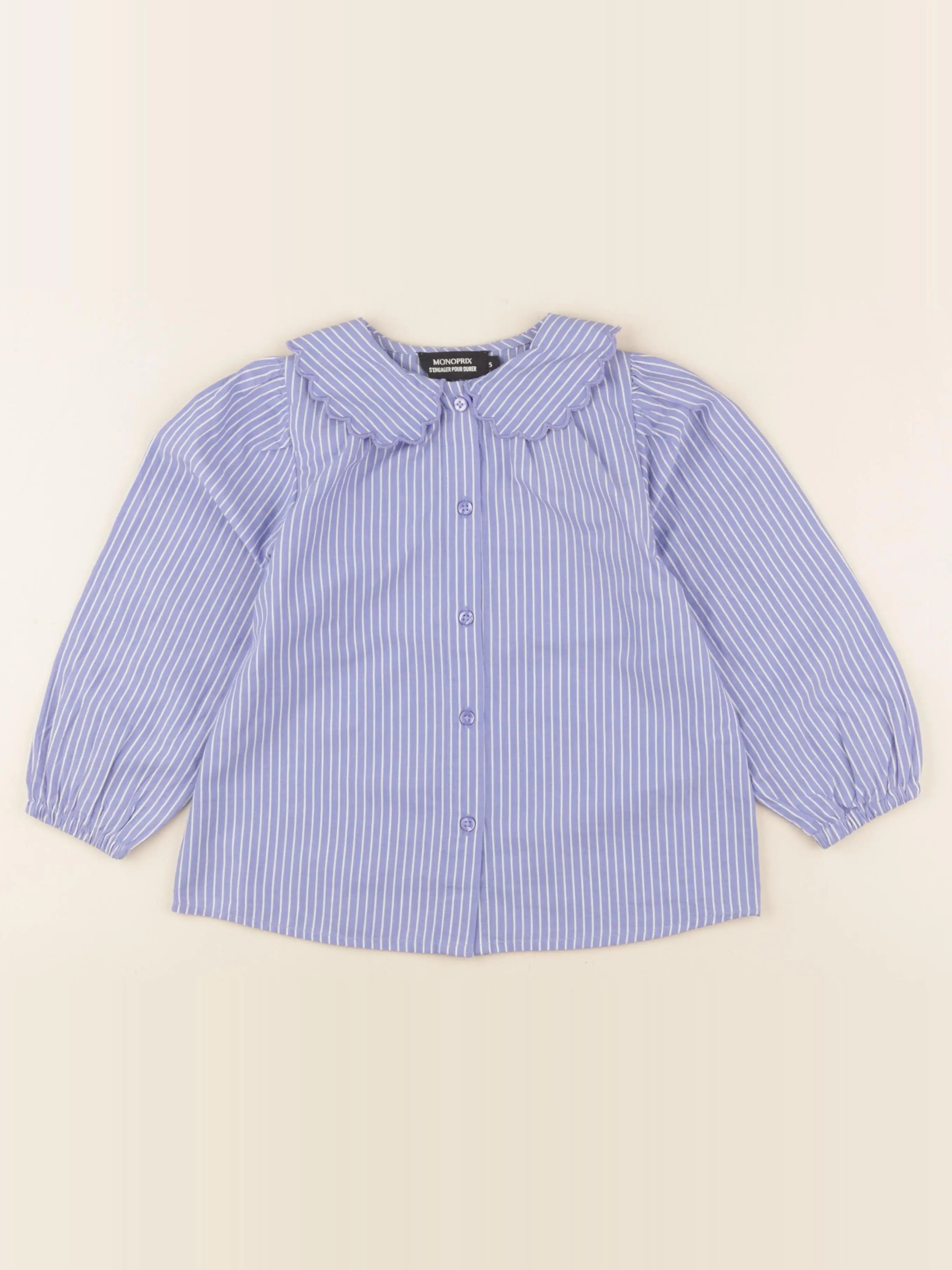 Monoprix - blouse bleu - 5 ans