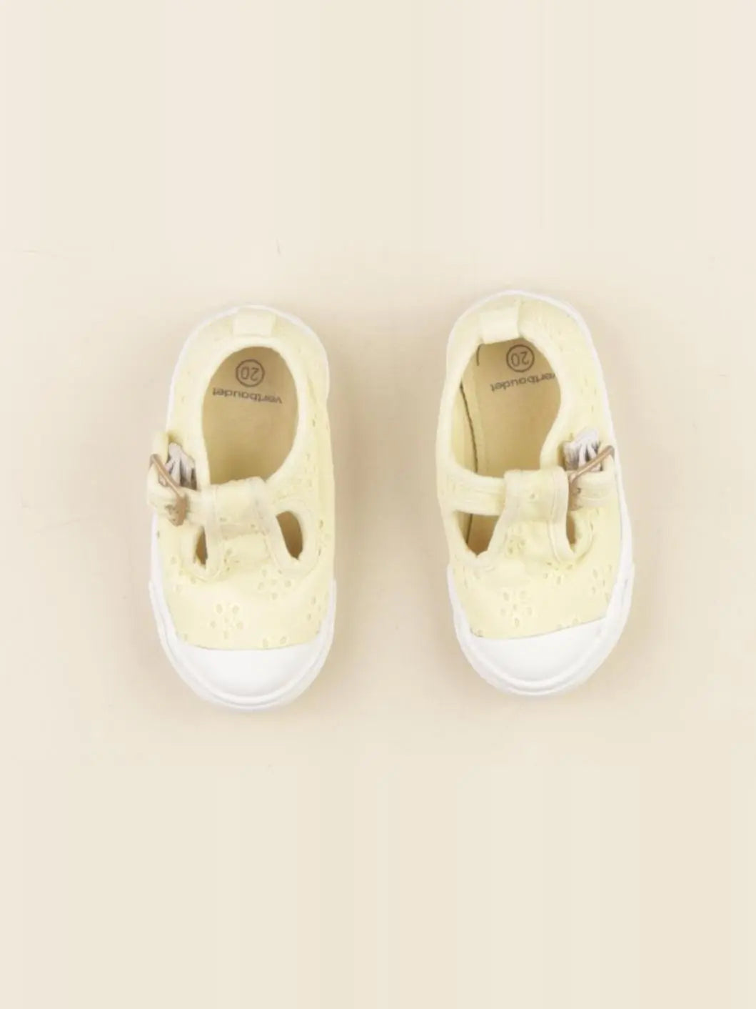 Vertbaudet - tennis élastiqué jaune - pointure 20