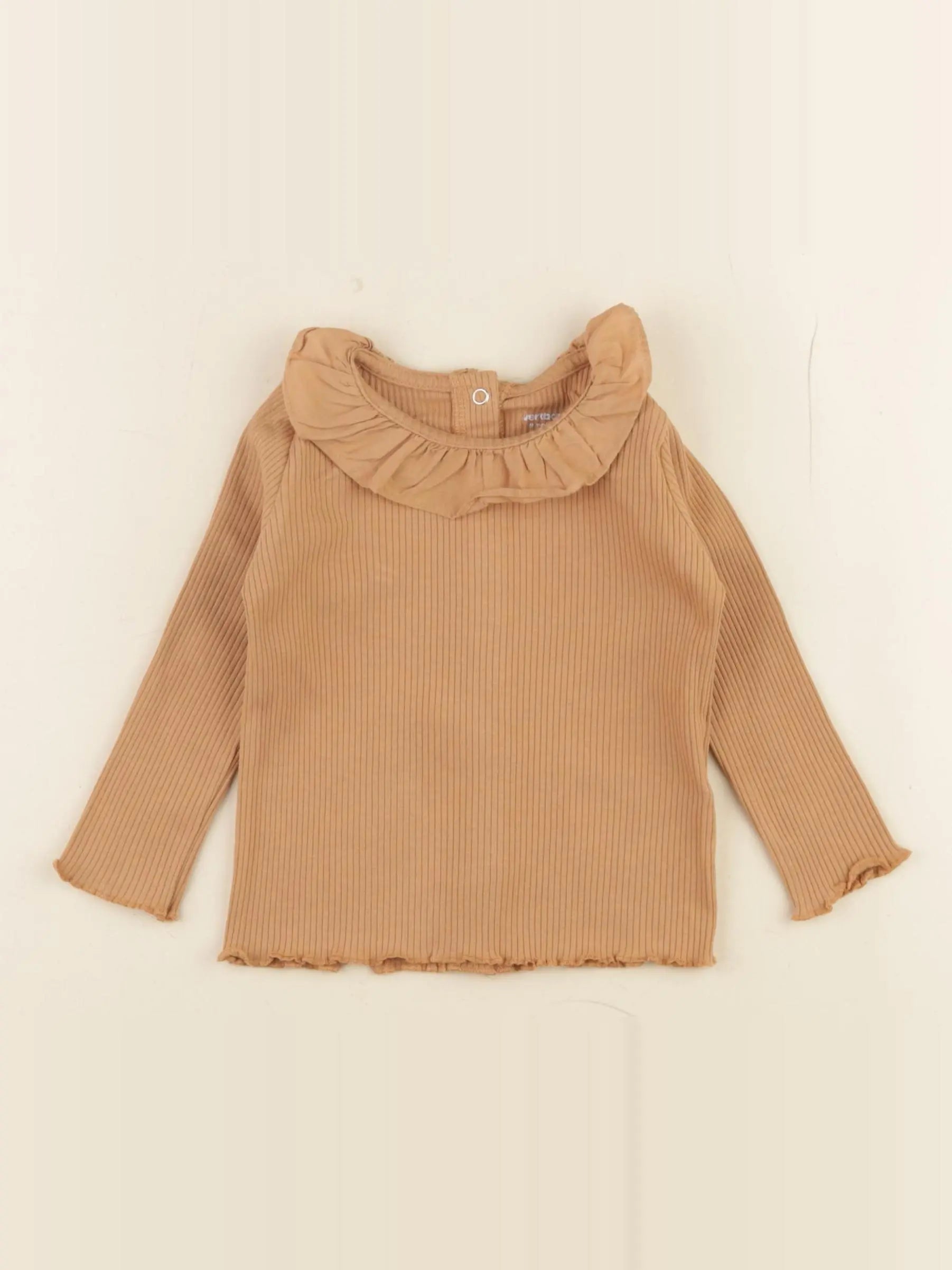 Vertbaudet - tee-shirt marron - 9 mois