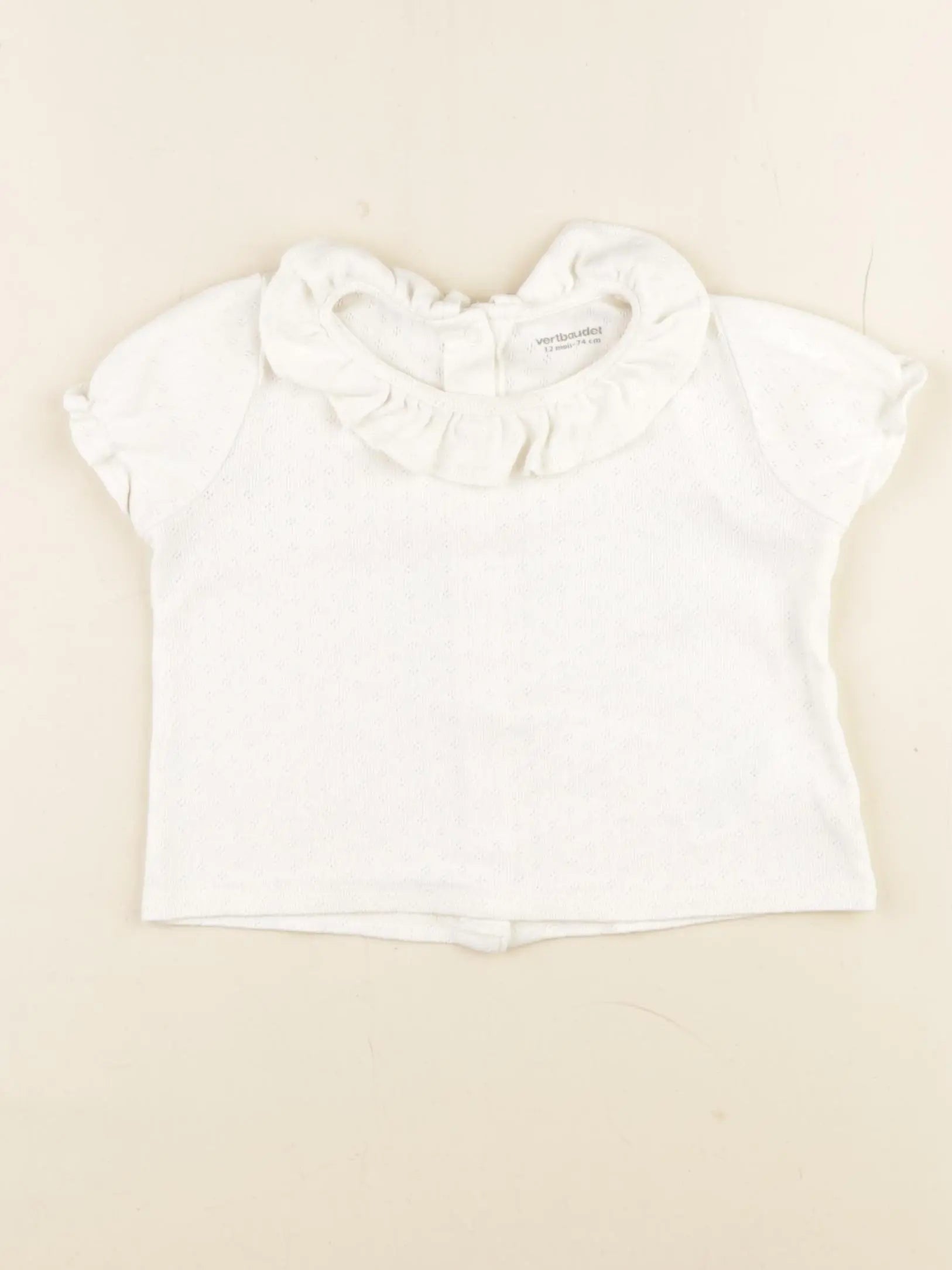 Vertbaudet - tee-shirt blanc - 12 mois