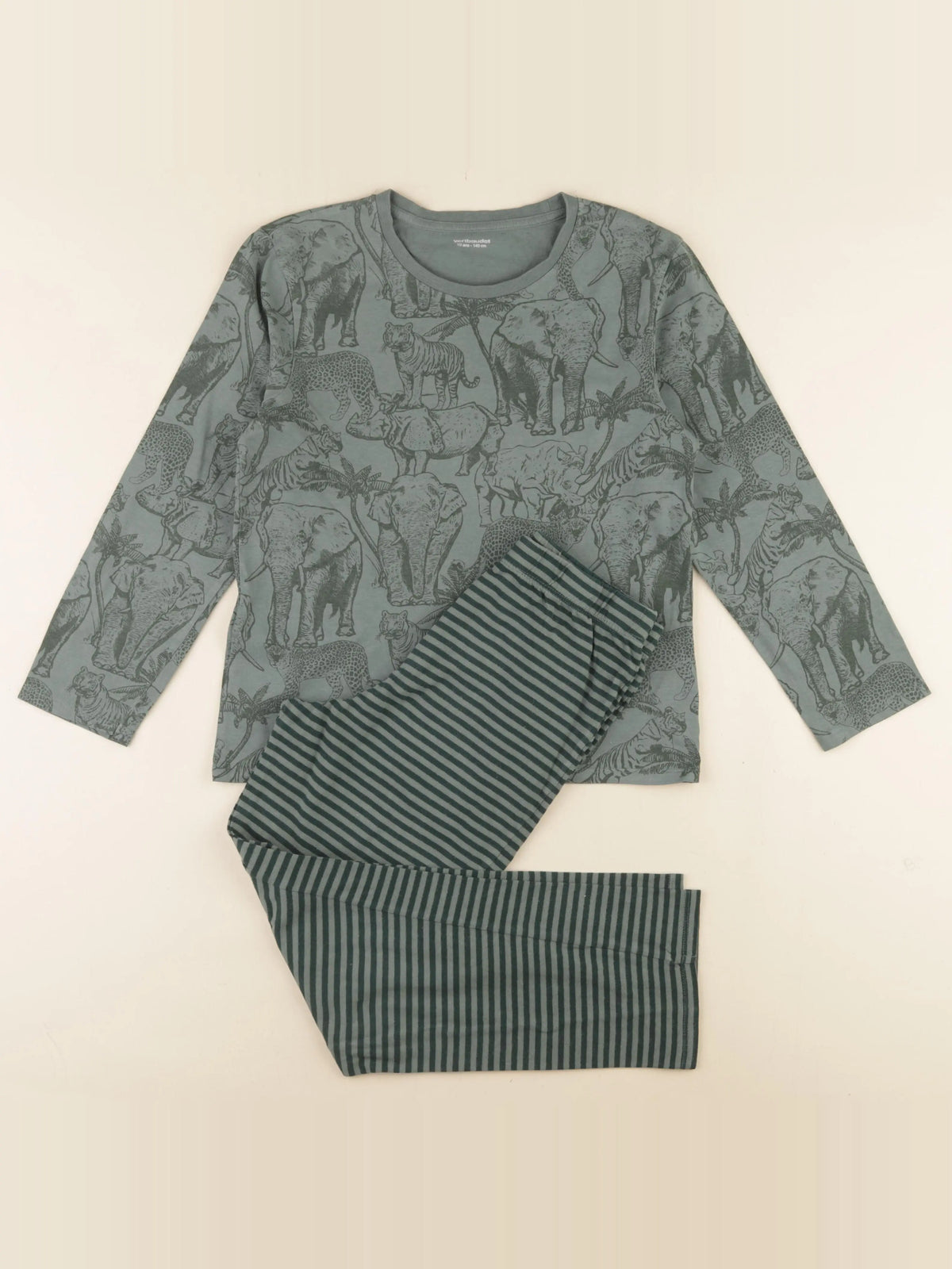 Vertbaudet - pyjama coton vert - 10 ans
